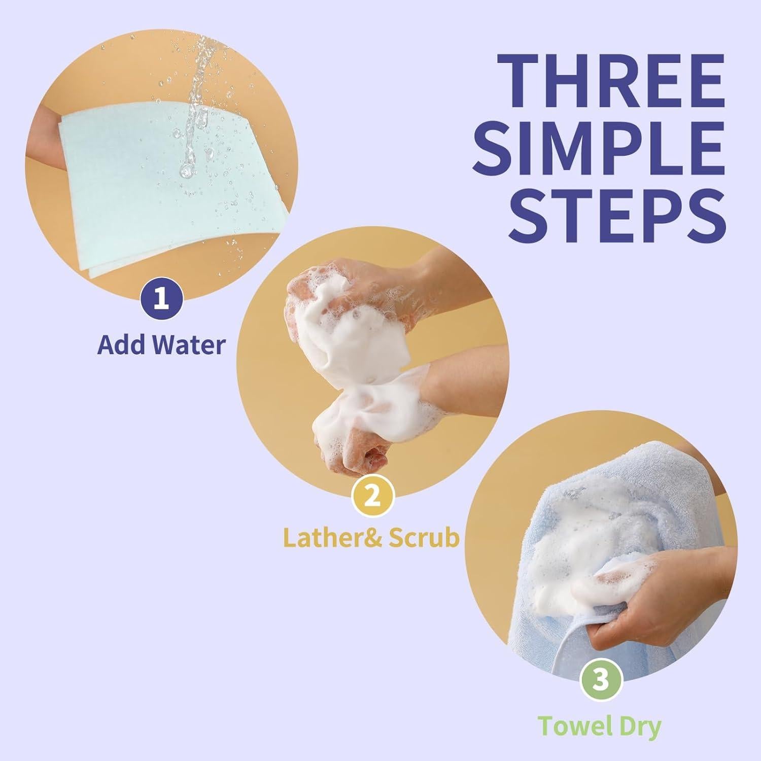 Toallitas Corporales Sin Enjuague Lavanda - 25 Unidades