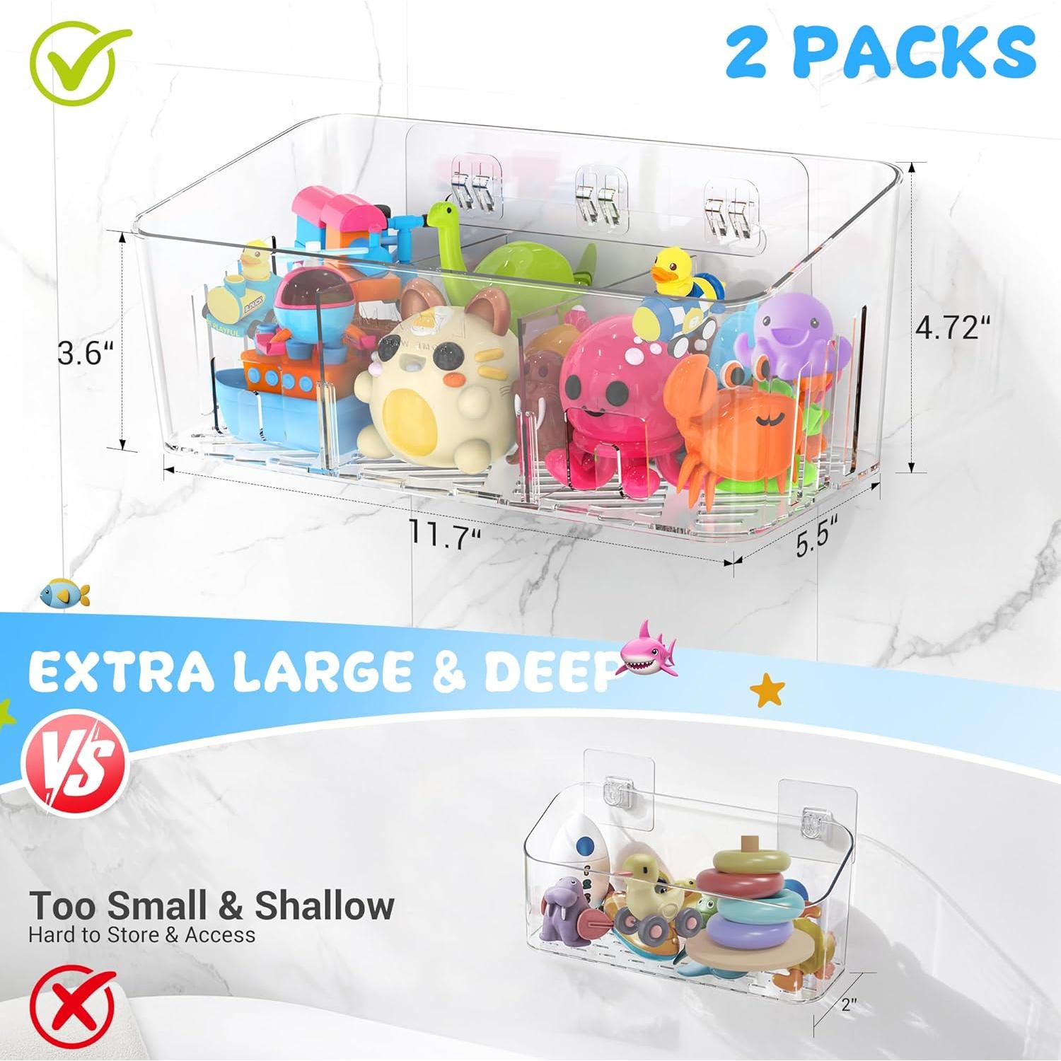 Organizador de Juguetes de Baño Lysam 2 Paquetes - Secado Rápido