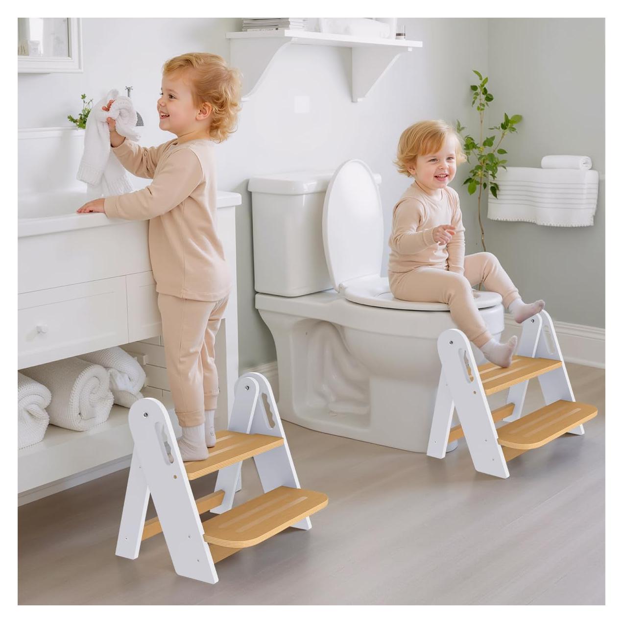 Escalera Ajustable para Niños Bonbay 2 Escalones Plegable