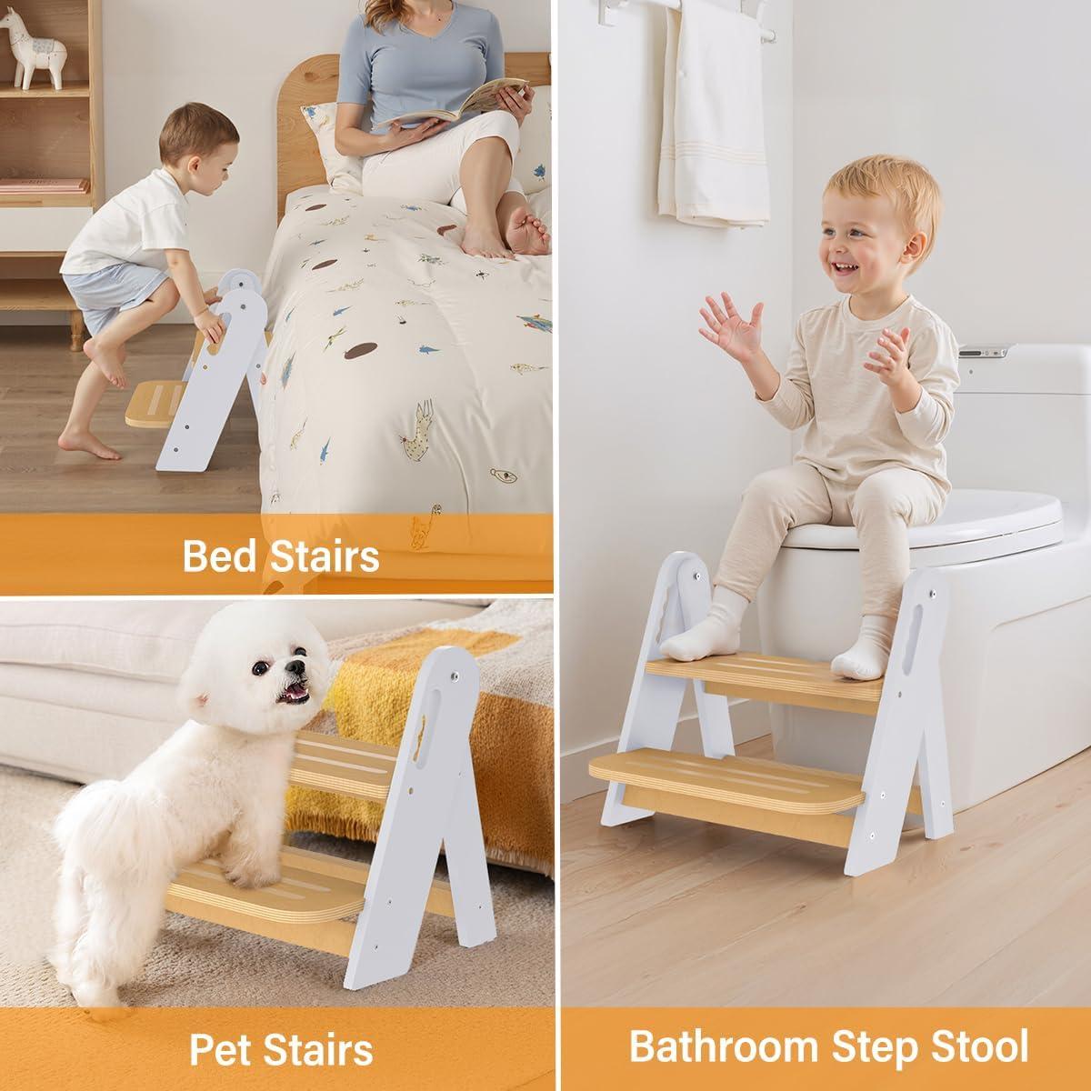 Escalera Ajustable para Niños Bonbay 2 Escalones Plegable