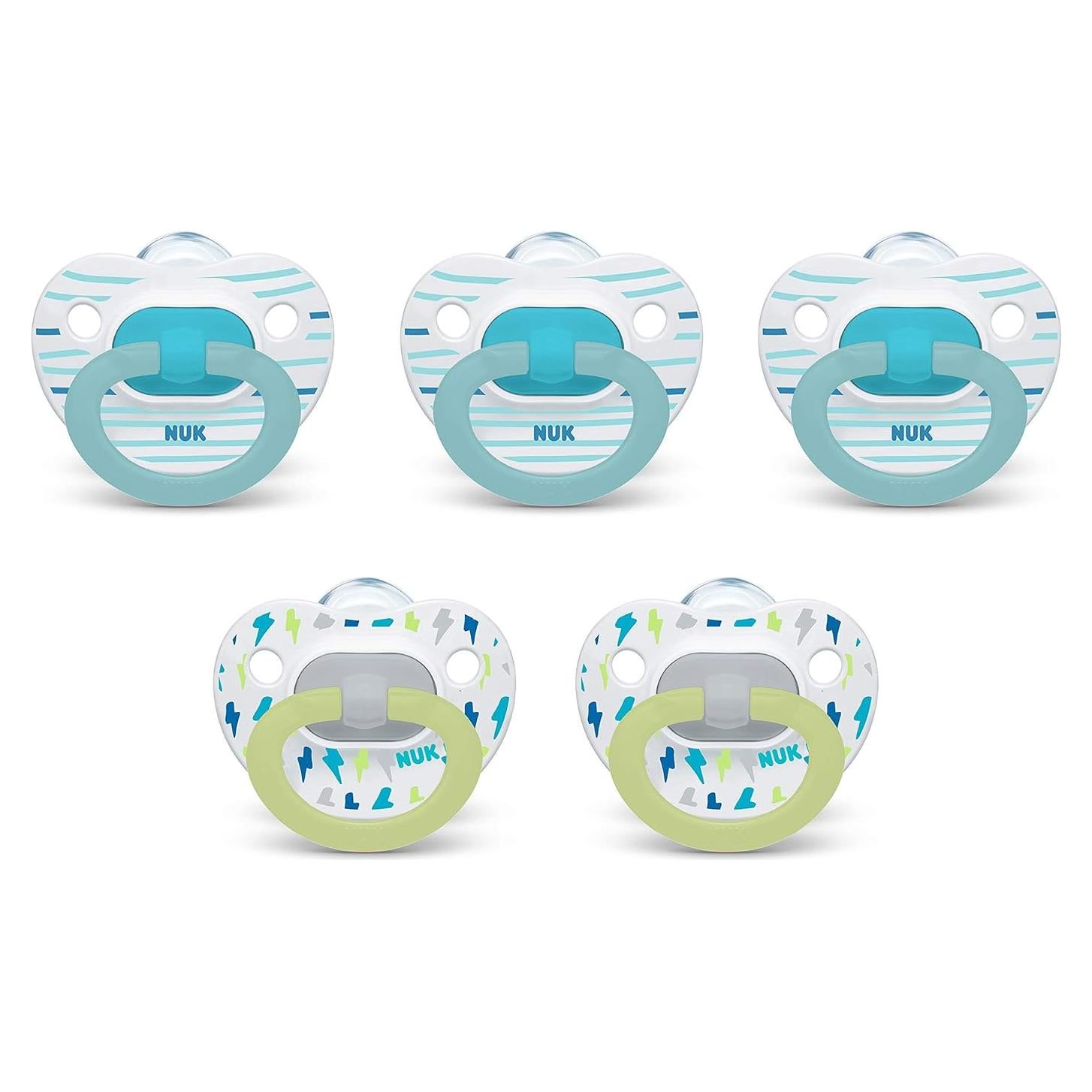 Chupetes Ortodónticos NUK 6-18 Meses Paquete de 5 Silicona