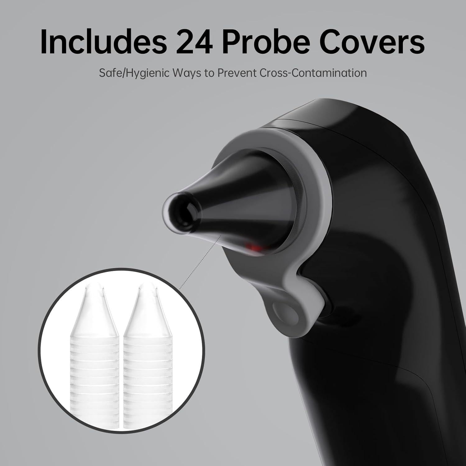 Termómetro de oído Femometer Family LCD Negro, 1s, 30 memorias
