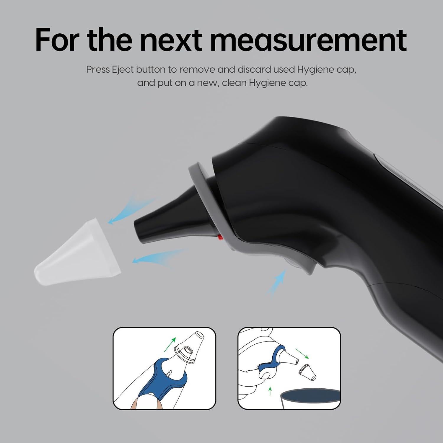 Termómetro de oído Femometer Family LCD Negro, 1s, 30 memorias