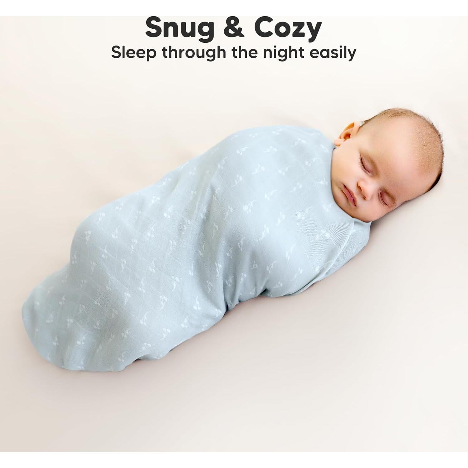 Paquete de 4 mantas de muselina orgánica KeaBabies Bloom