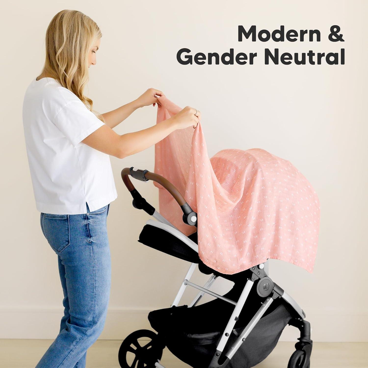 Paquete de 4 mantas de muselina orgánica KeaBabies Bloom