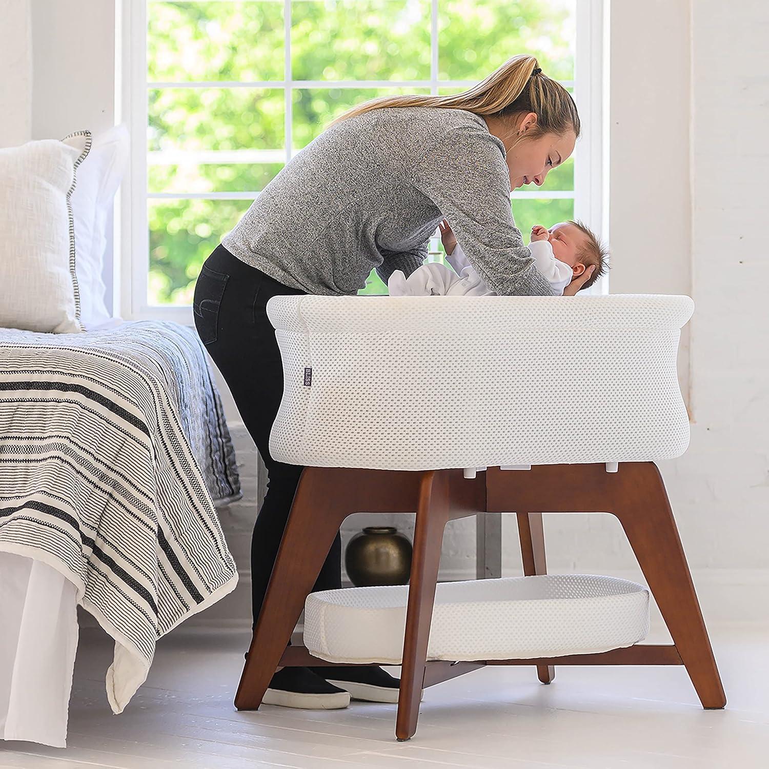 Cuna Mece-TruBliss BA501-SBA con Luz y Sonidos, Blanco