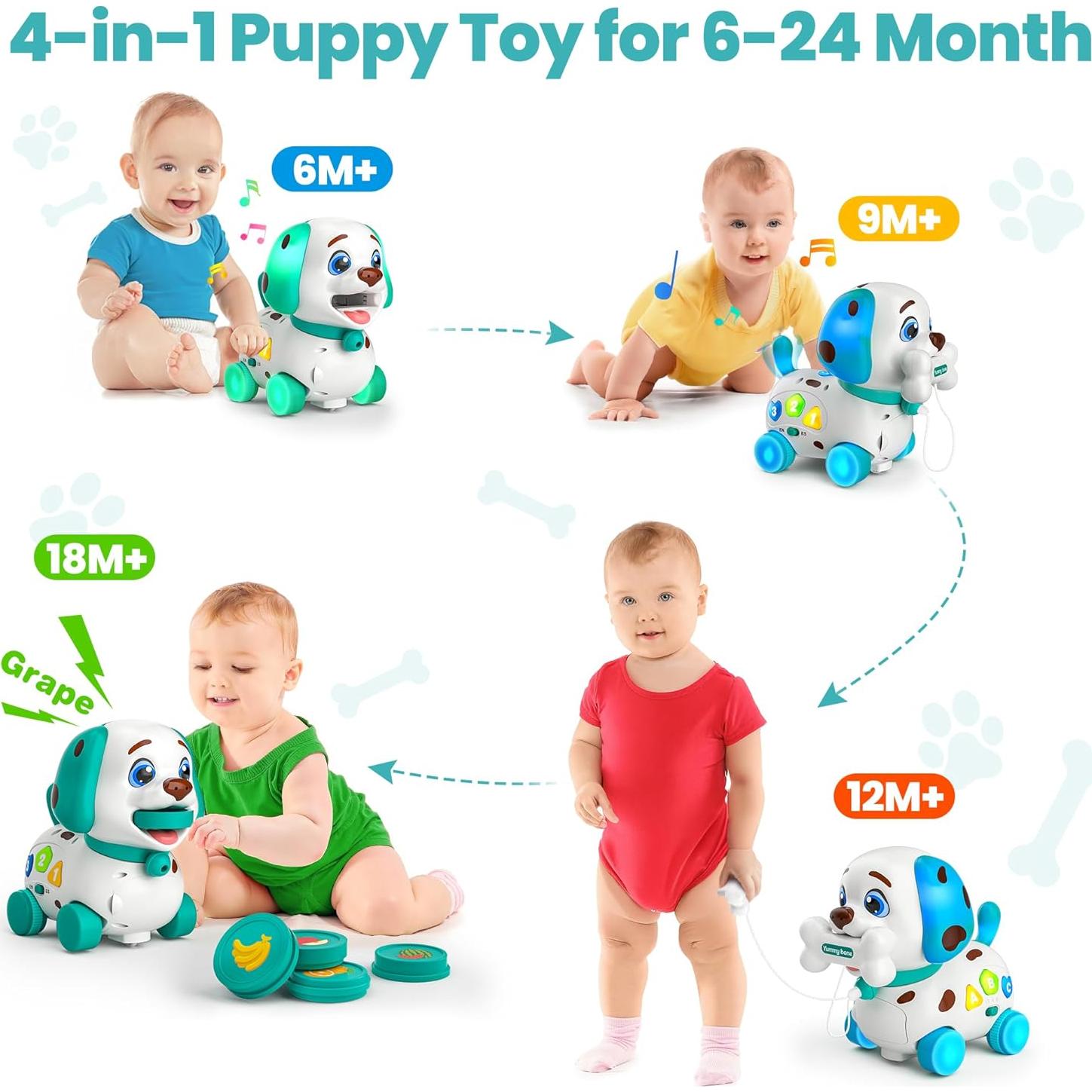 Juguete Musical Educativo HYC Cachorro Verde 4 en 1