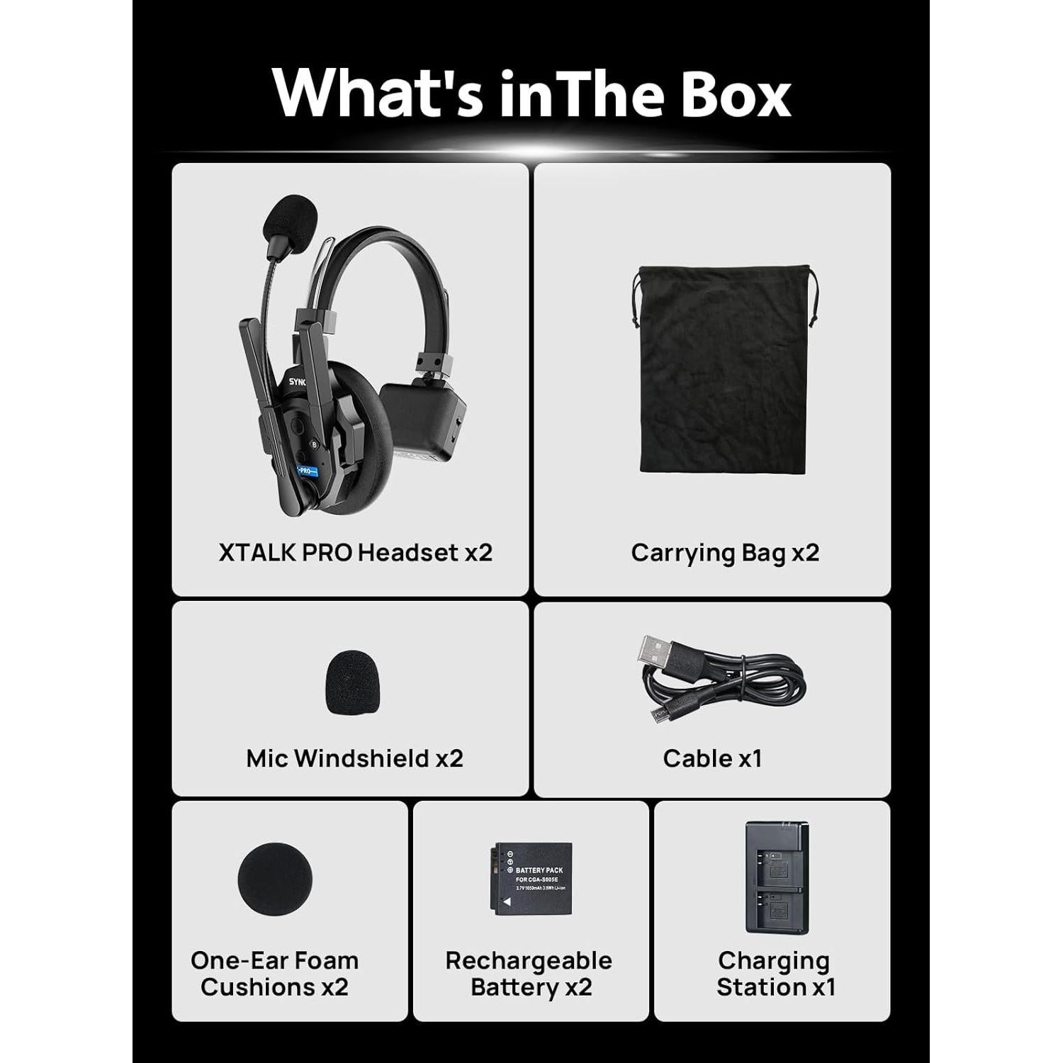 Auriculares Inalámbricos SYNCO Xtalk Xpro2 con Cancelación de Ruido