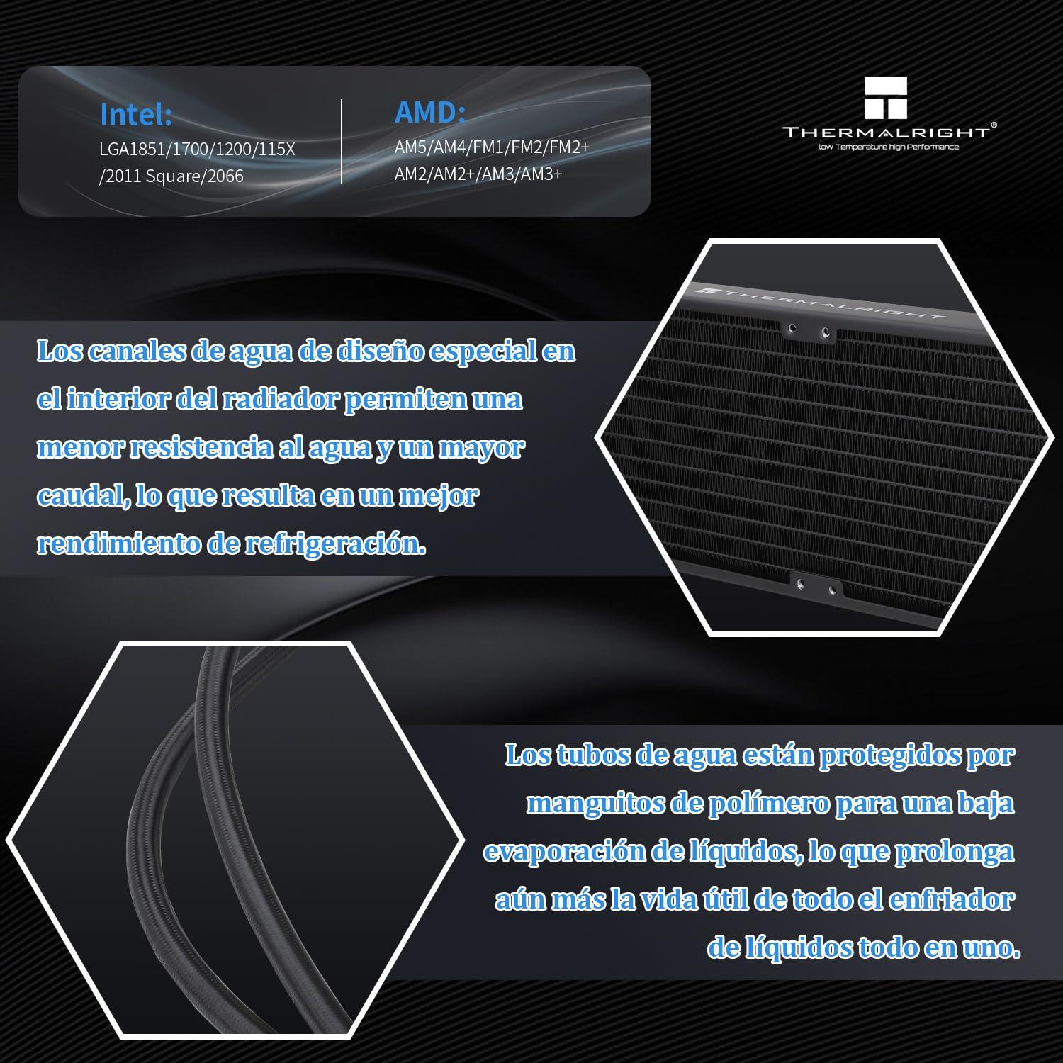Enfriador de Agua para CPU Thermalright Frozen Notte 240 ARGB Negro