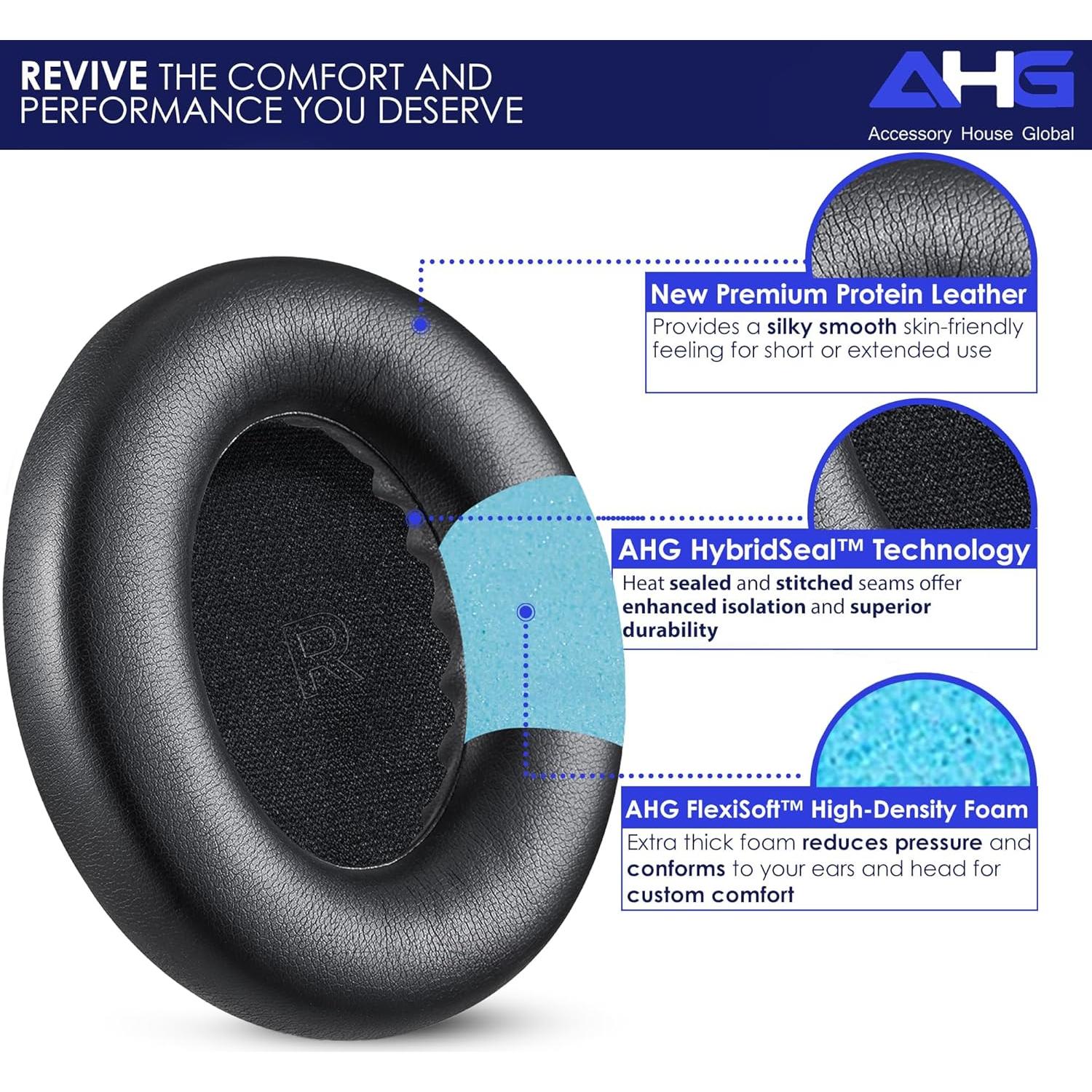 Almohadillas de Repuesto AHG para Auriculares Bose QC Ultra