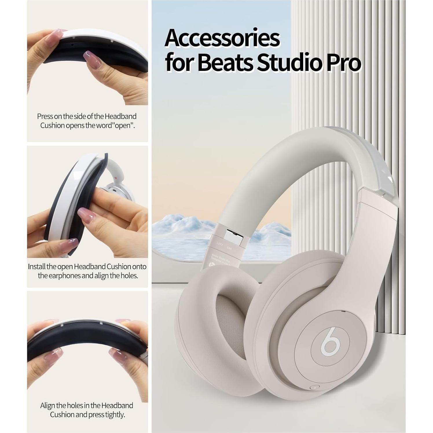 Funda de Silicona para Auriculares Beats Studio Pro - Albaricoque