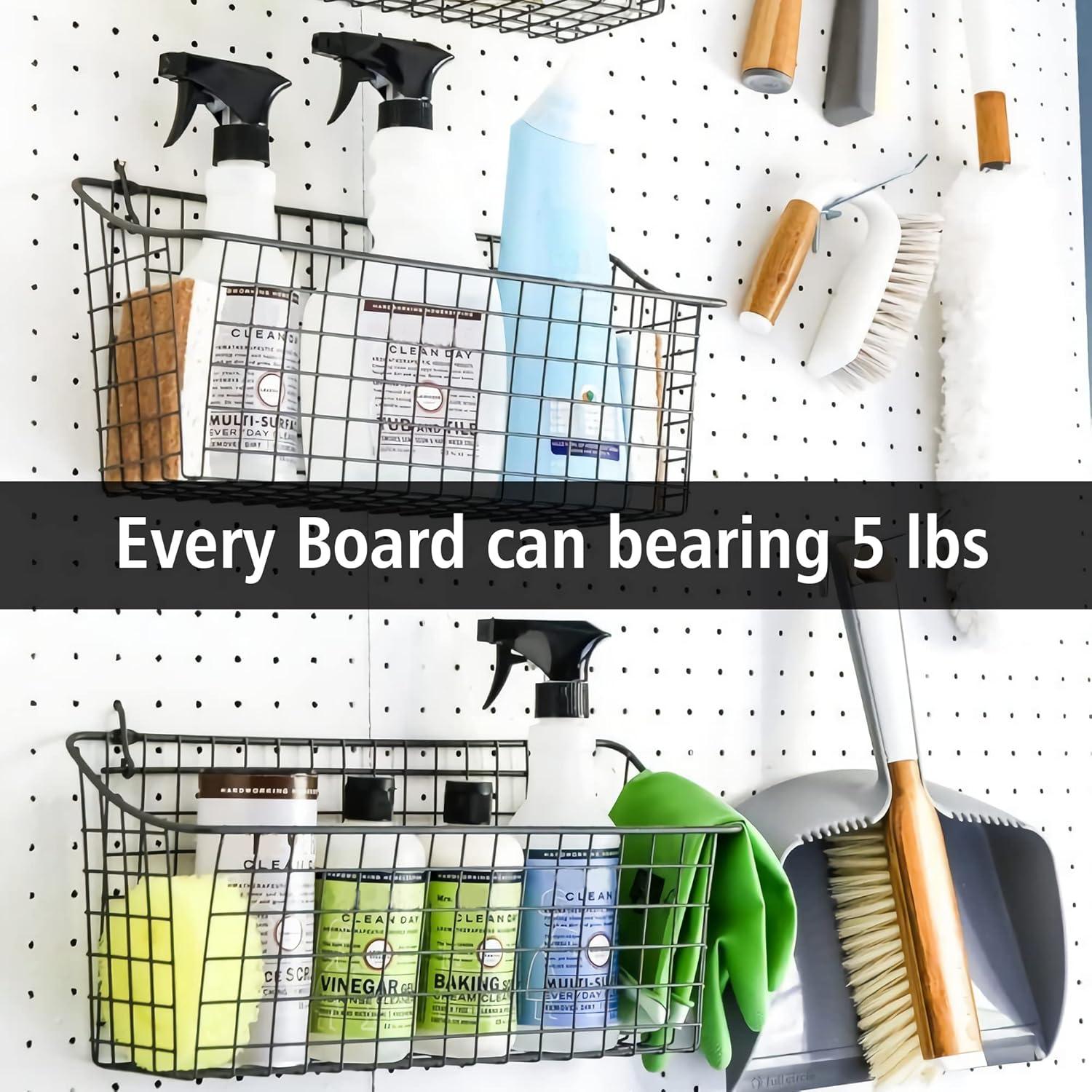 4 Piezas Tablero de Clavos LANSI ABS Blanco 25.4x25.4 cm