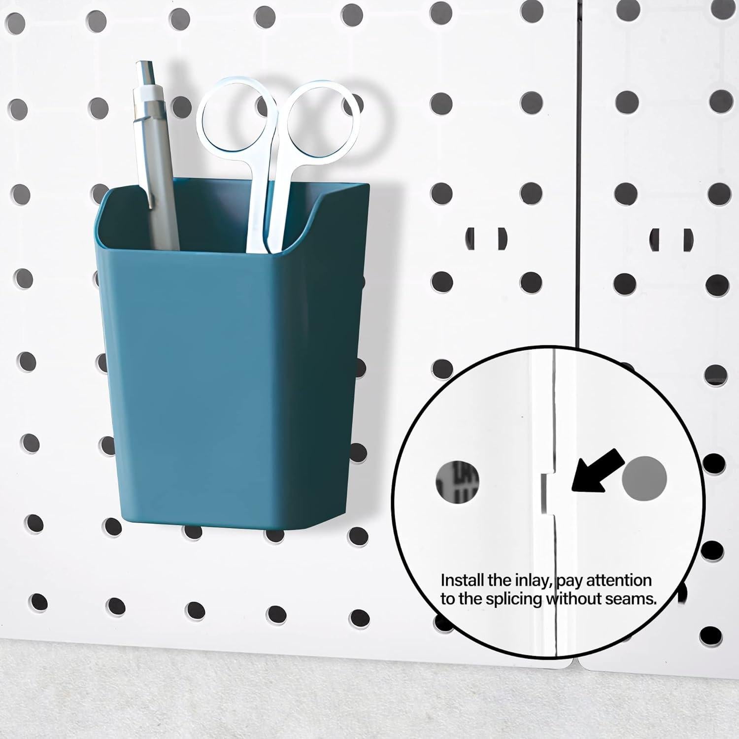 4 Piezas Tablero de Clavos LANSI ABS Blanco 25.4x25.4 cm