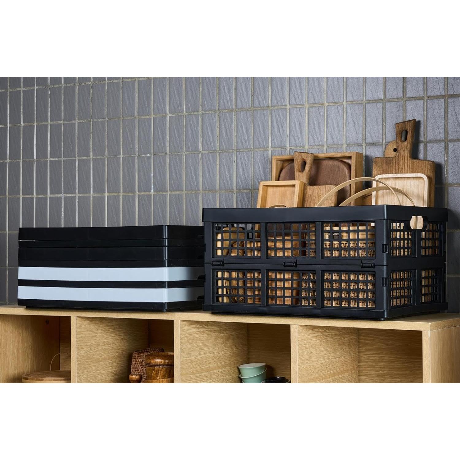 Paquete de 3 Cajas de Almacenamiento Colapsables Aebekier 30L