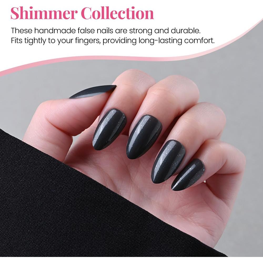 Uñas Postizas Acrílicas Reutilizables XZMeiLun 30 Pcs Cortas