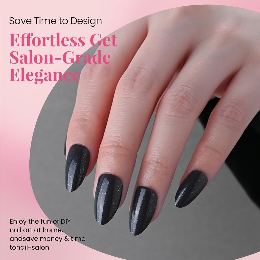 Uñas Postizas Acrílicas Reutilizables XZMeiLun 30 Pcs Cortas