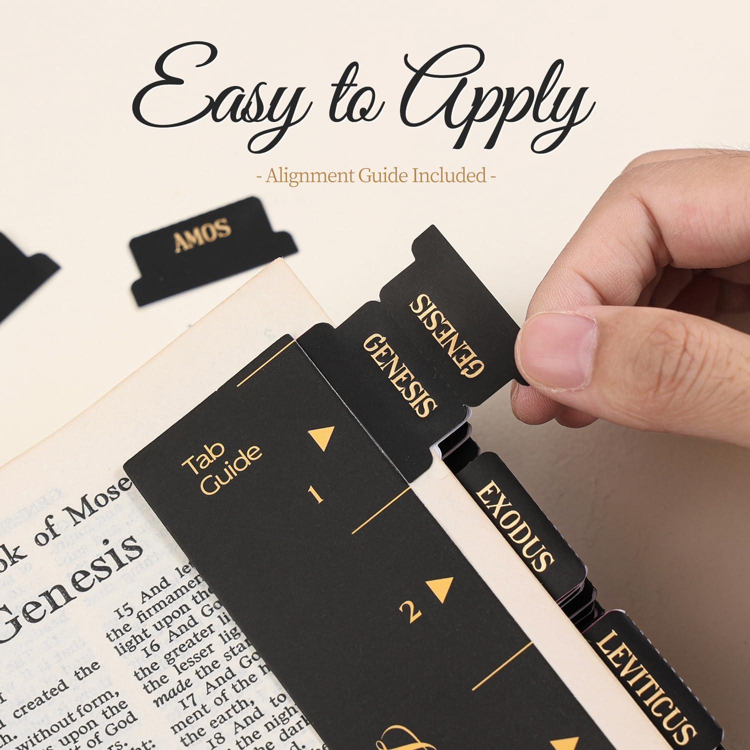 Etiquetas de Biblia VYRANA Laminadas Foil Dorado 105 Piezas