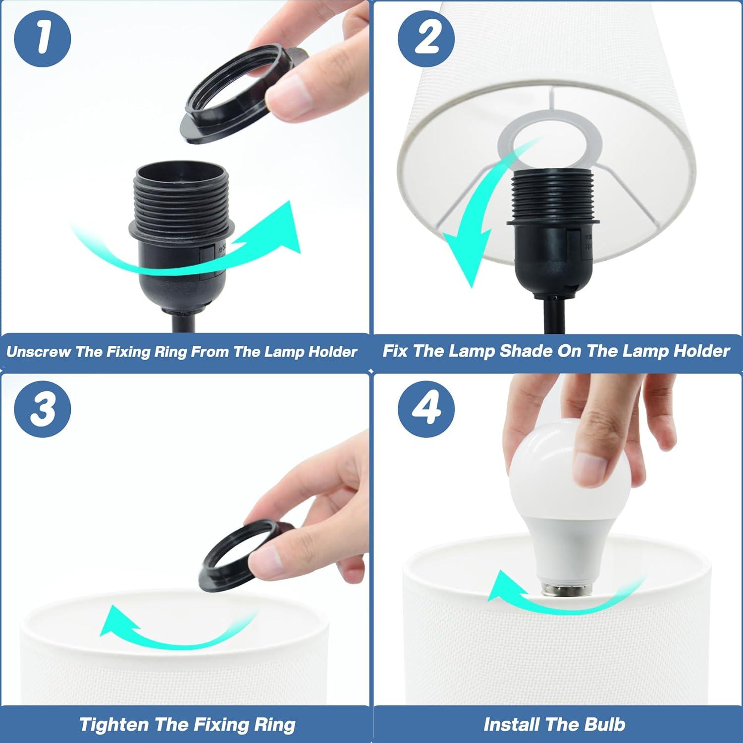 Lámpara de Mesa Táctil ALACOO con Carga USB y 3 Niveles