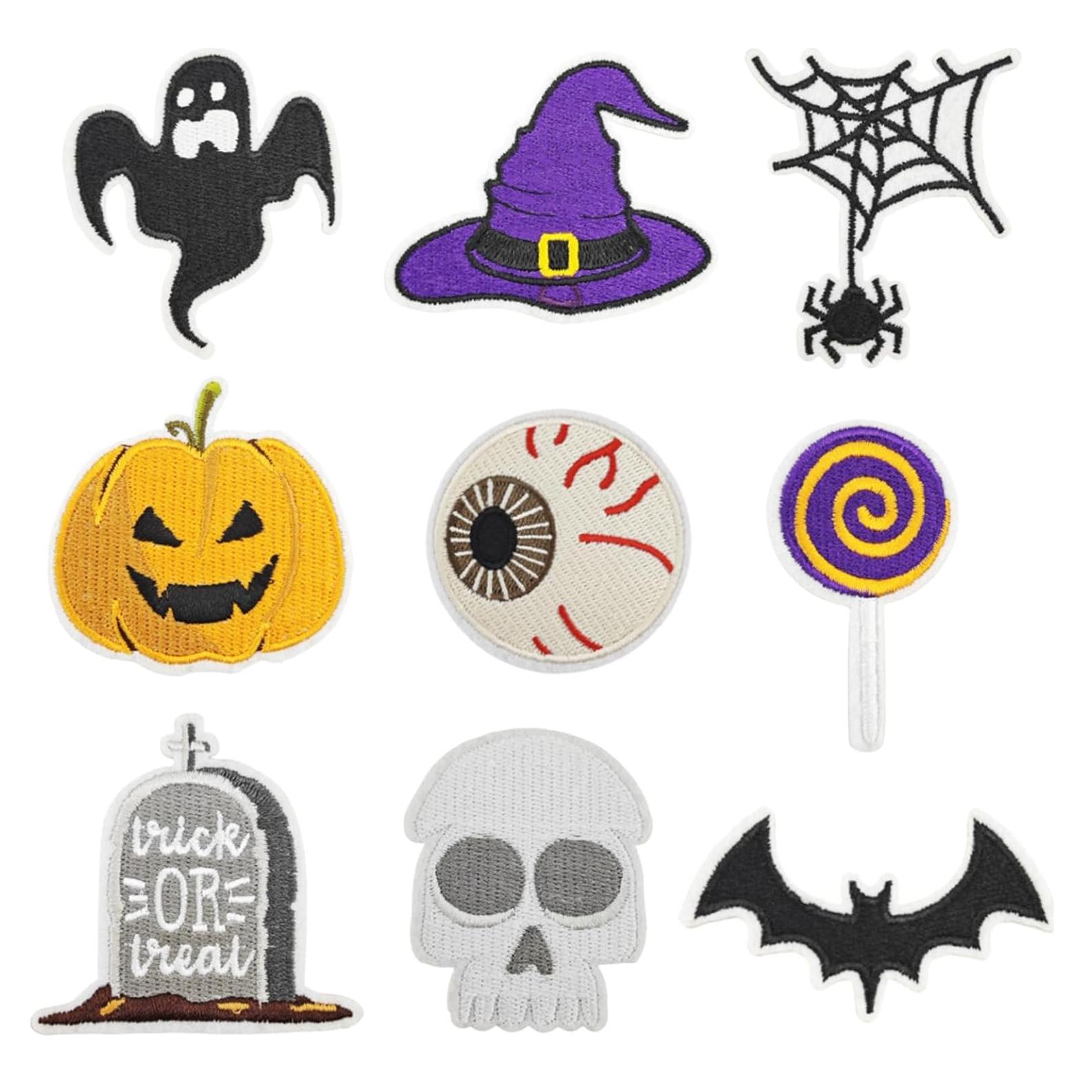 9 Parches Bordados Halloween MOGOXION para Ropa DIY
