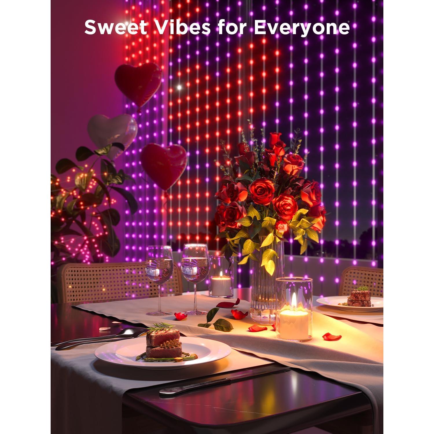 Luces de Cortina LED Govee 1.5x2m RGBIC IP65 para Decoración