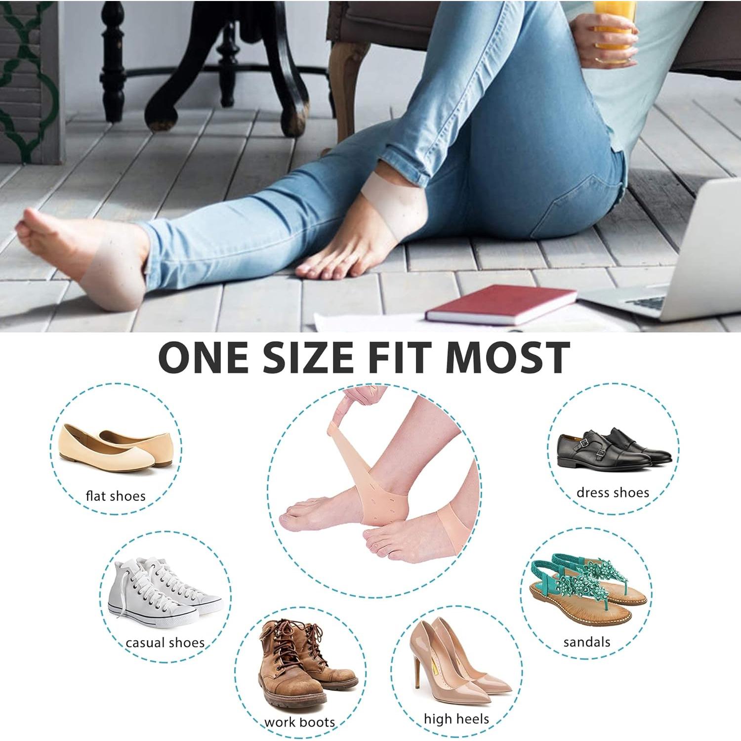 Protectores de Talón de Gel RooRuns para Dolor y Fascitis Plantar