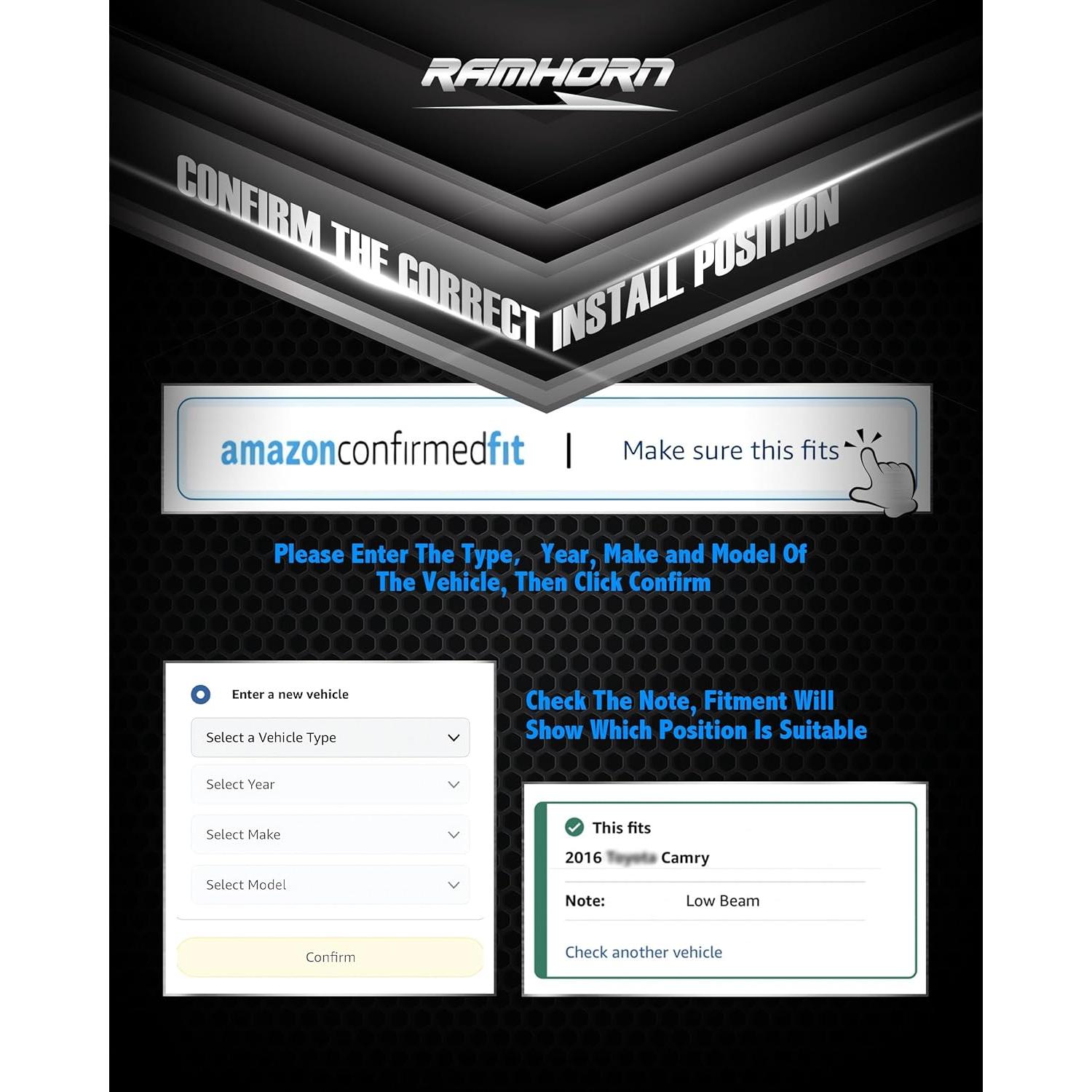 Bombillas de Niebla RAMHORN H4 300% Más Brillantes 6500K