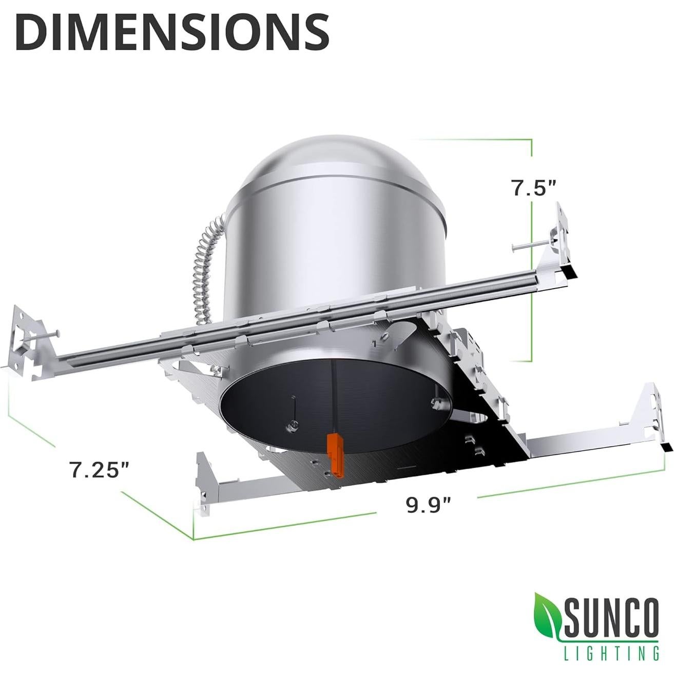 Sunco Paquete de 12 Lámparas Empotradas 15 cm IC Aisladas