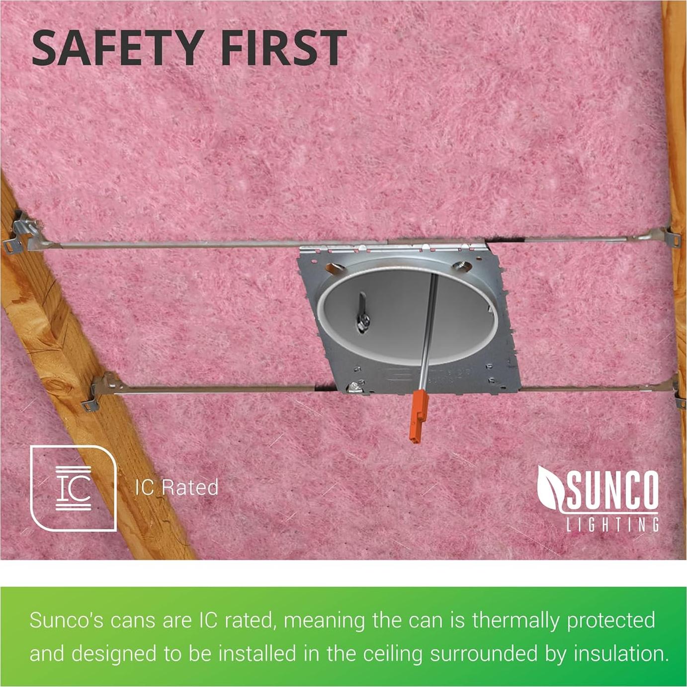 Sunco Paquete de 12 Lámparas Empotradas 15 cm IC Aisladas