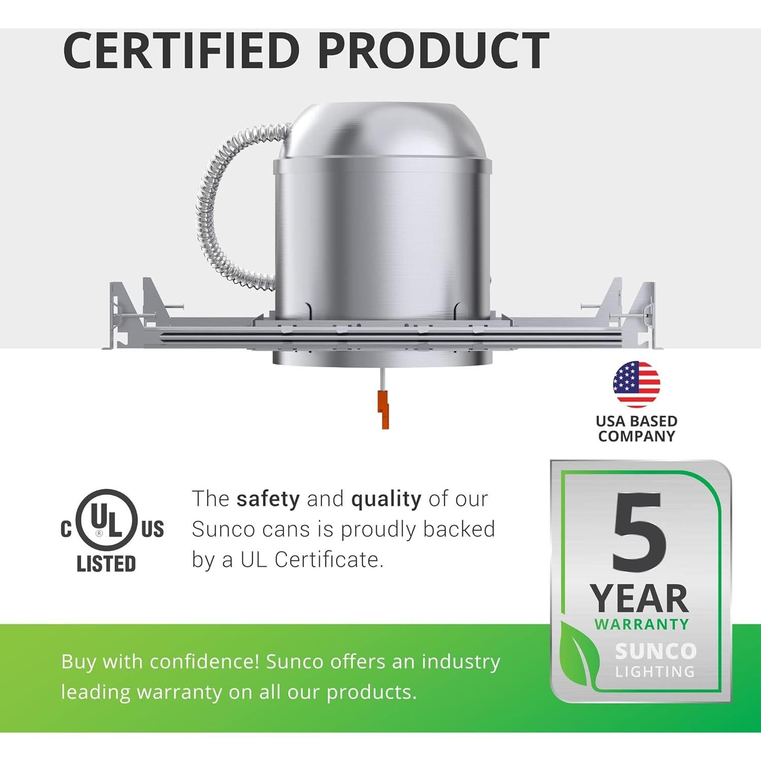 Sunco Paquete de 12 Lámparas Empotradas 15 cm IC Aisladas