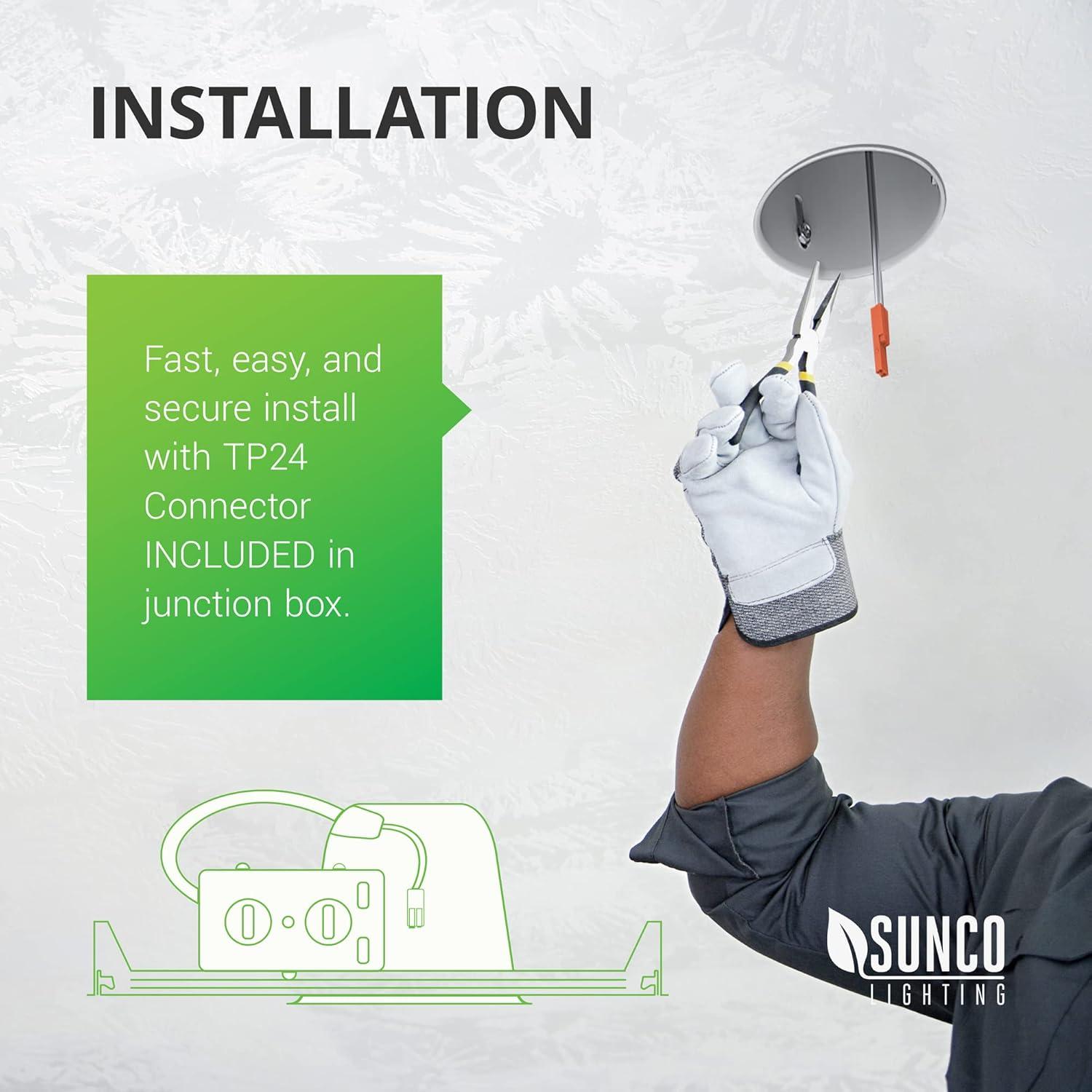 Sunco Paquete de 12 Lámparas Empotradas 15 cm IC Aisladas