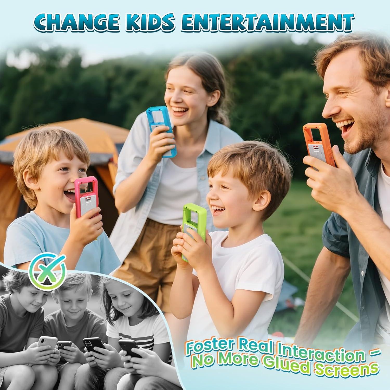 Walkie Talkies QUOLIX para Niños 2 Paquete Recargable VOX