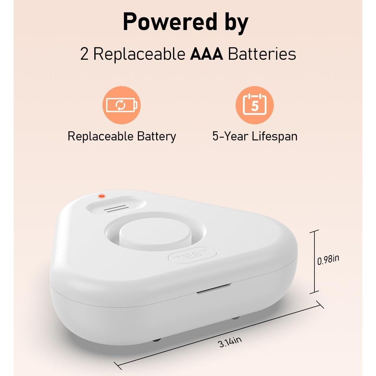 Detector de Fugas de Agua AmoVee con Alarma 120dB y App