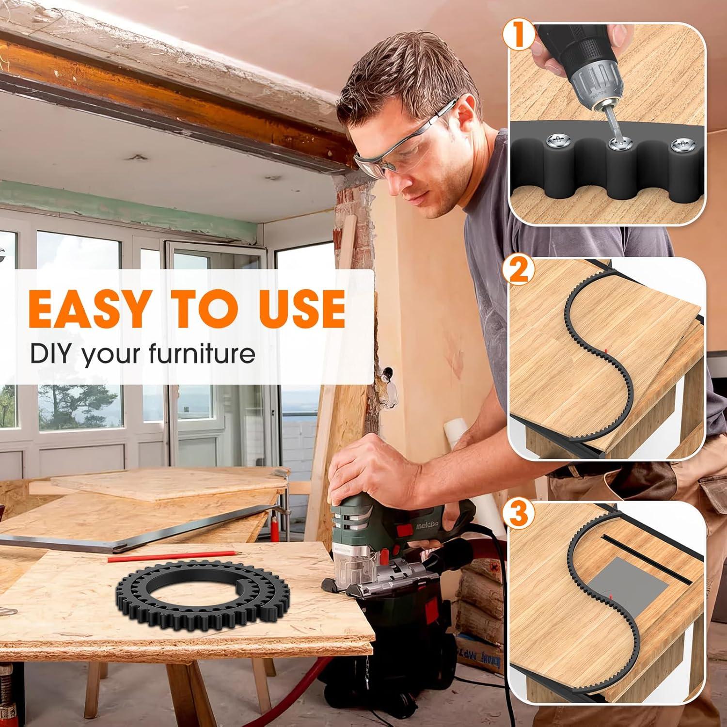 Guía de Bisel Flexible Mdkave 99.06cm para Router Carpintería