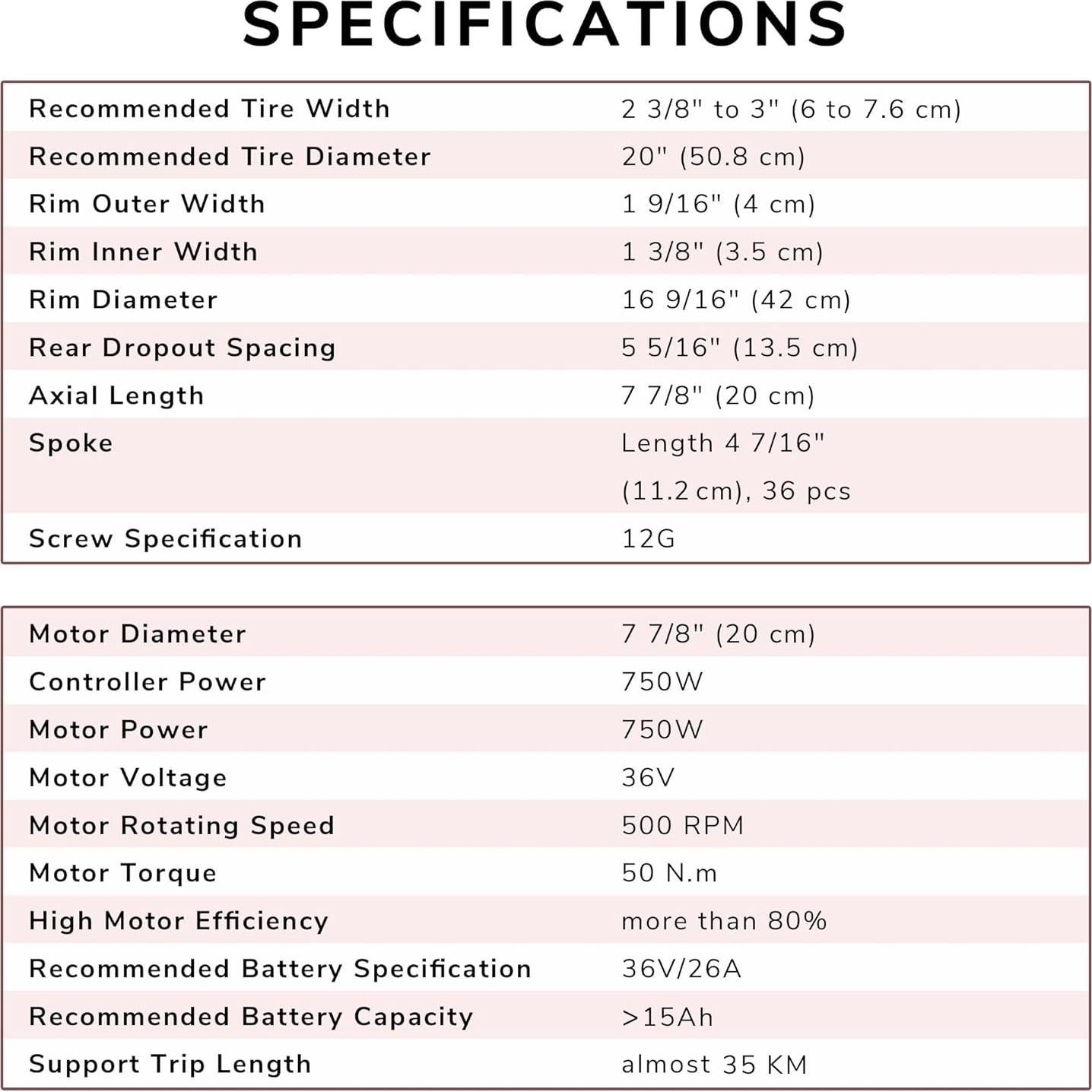 Kit de Conversión Motor Eléctrico AW 750W 36V Rueda 20"