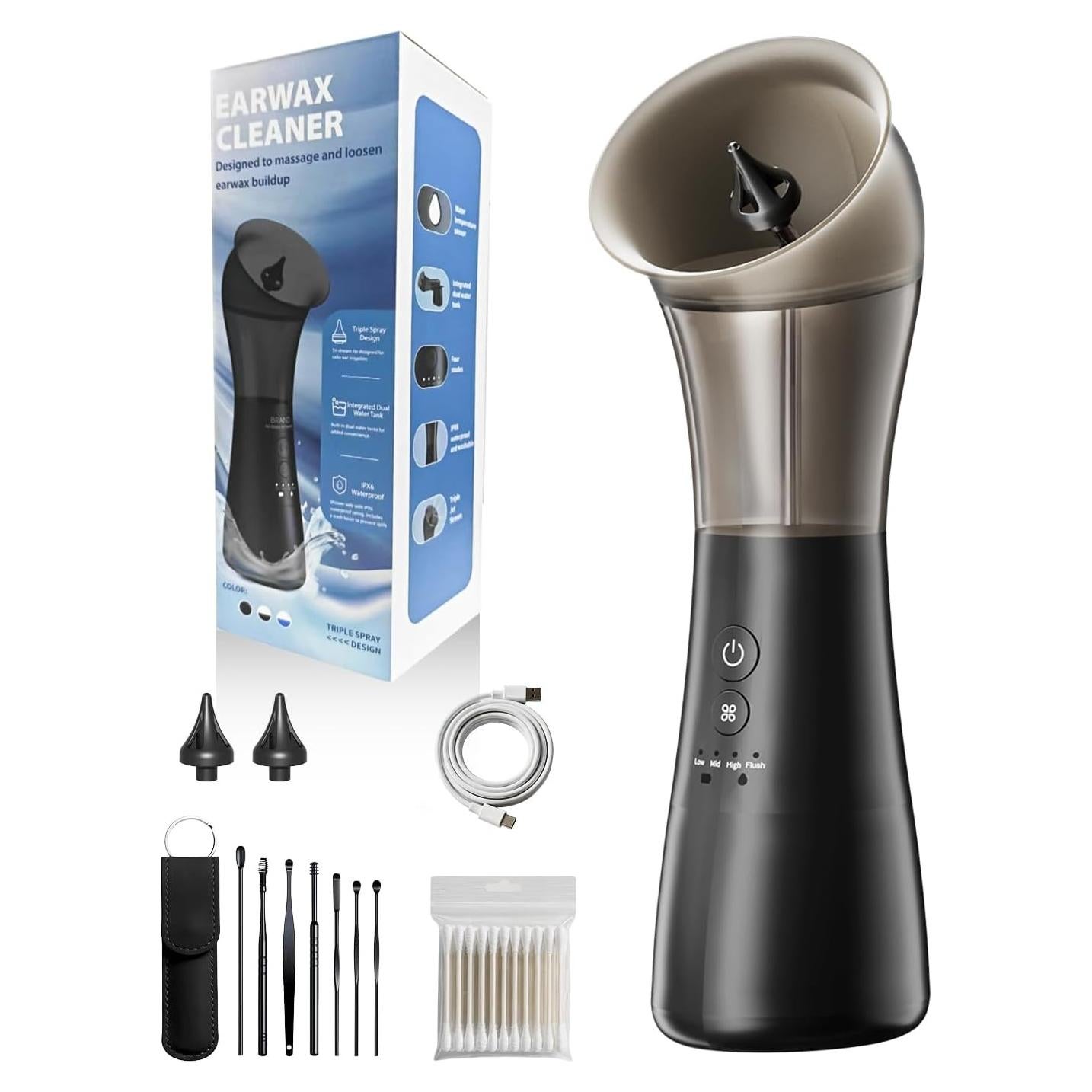 Limpiador de Oídos Eléctrico Acutedge con Tanque Integrado - 4 Modos