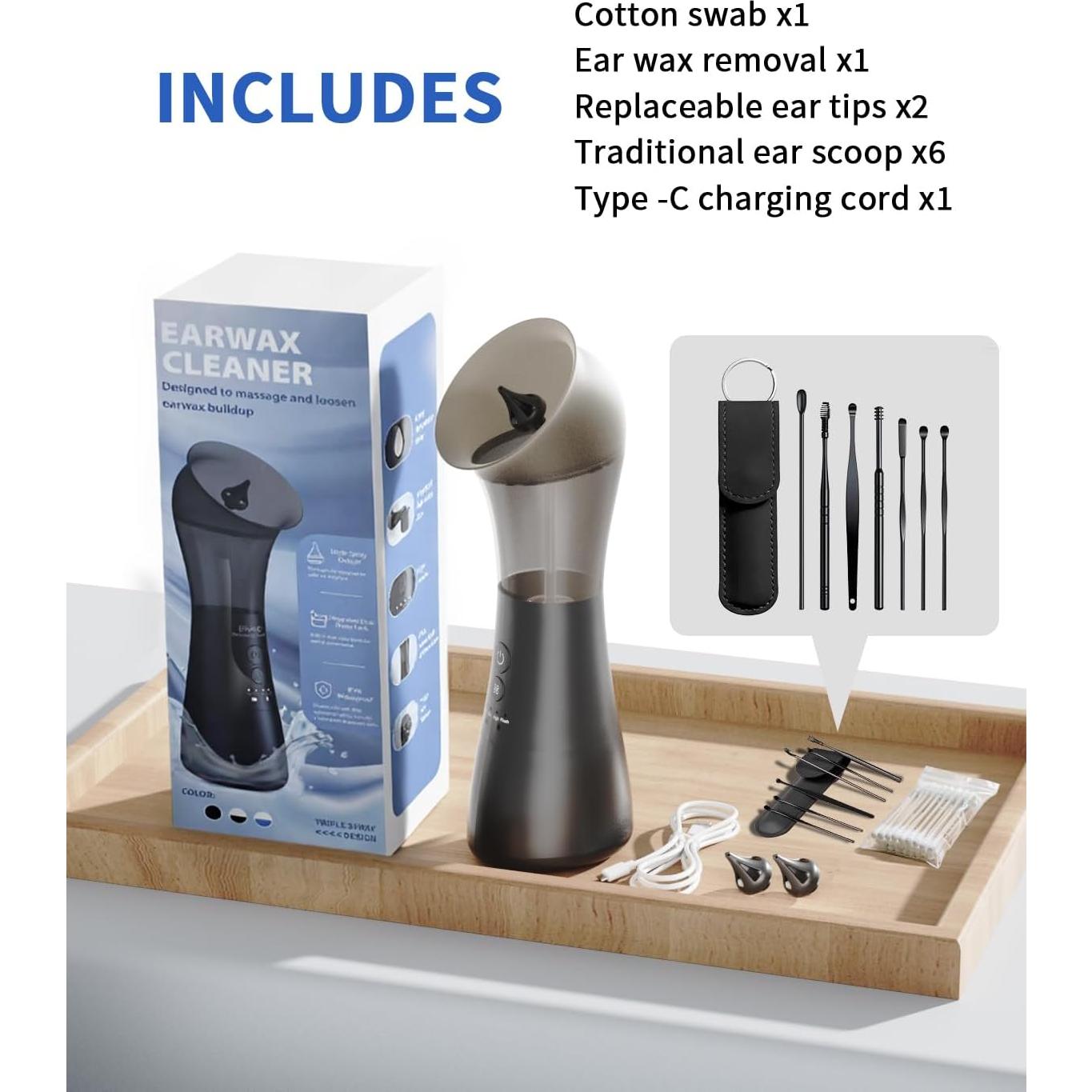 Limpiador de Oídos Eléctrico Acutedge con Tanque Integrado - 4 Modos