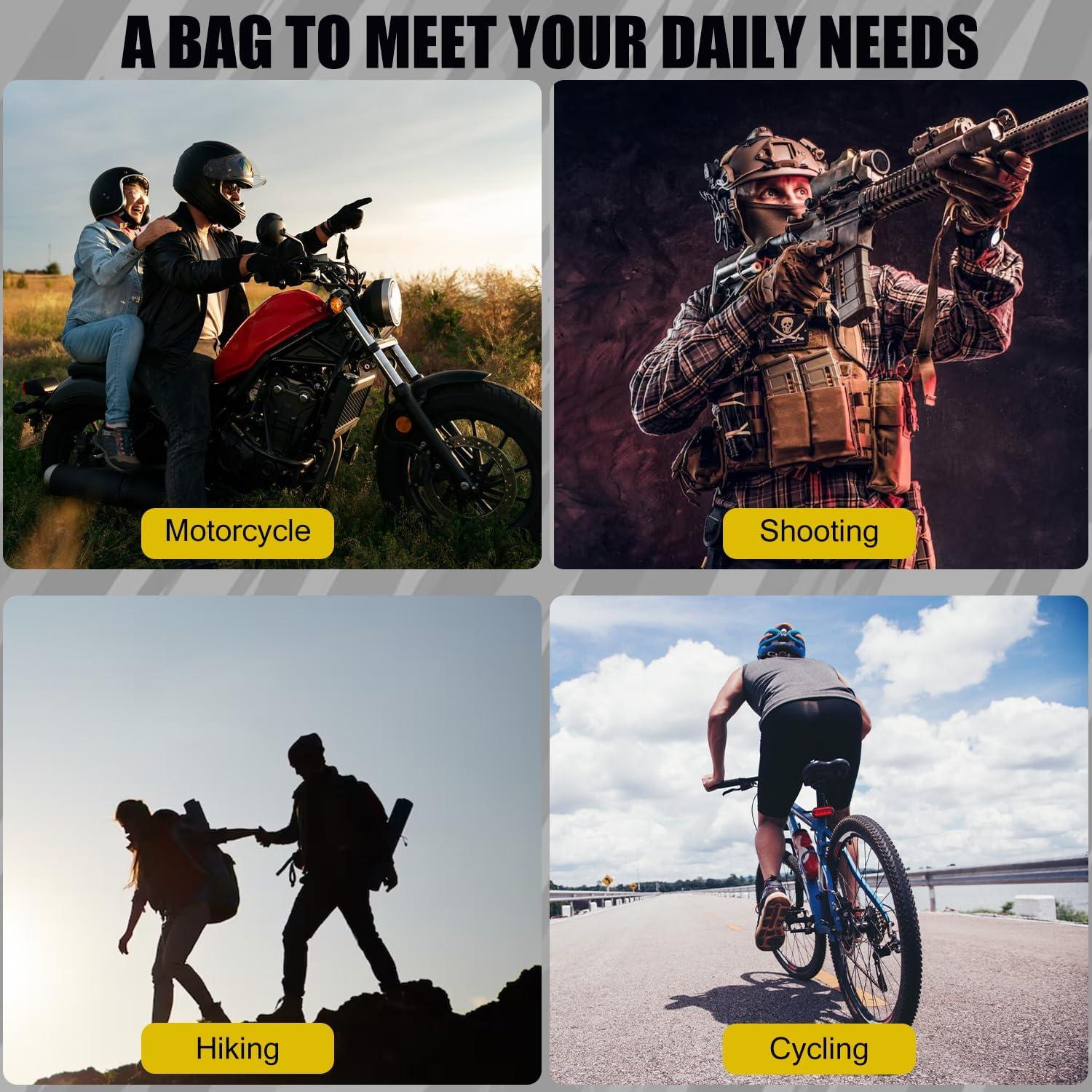 Mochila Táctica para Pierna Protector Plus Negra 24x33.8cm