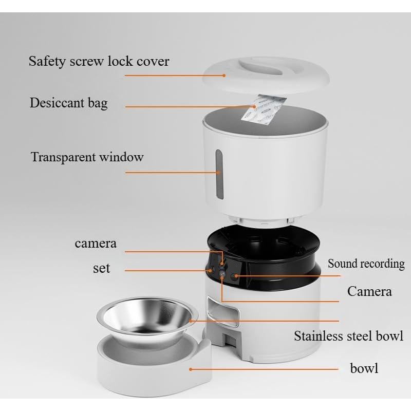 Comedero Automático Inteligente para Gatos y Perros 4L HD