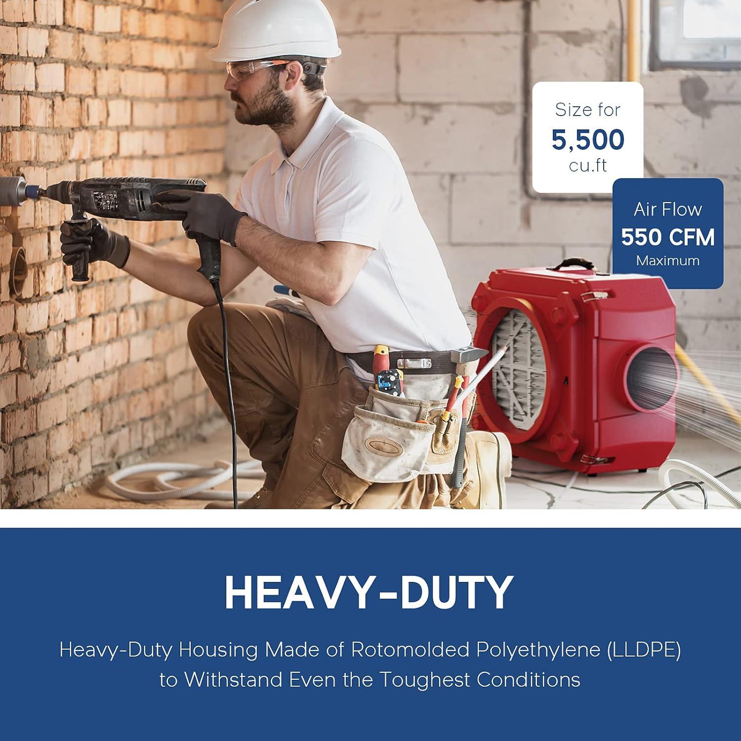 Limpiador de Aire HEPA AlorAir 550 Rojo 3 Etapas 270-550 CFM