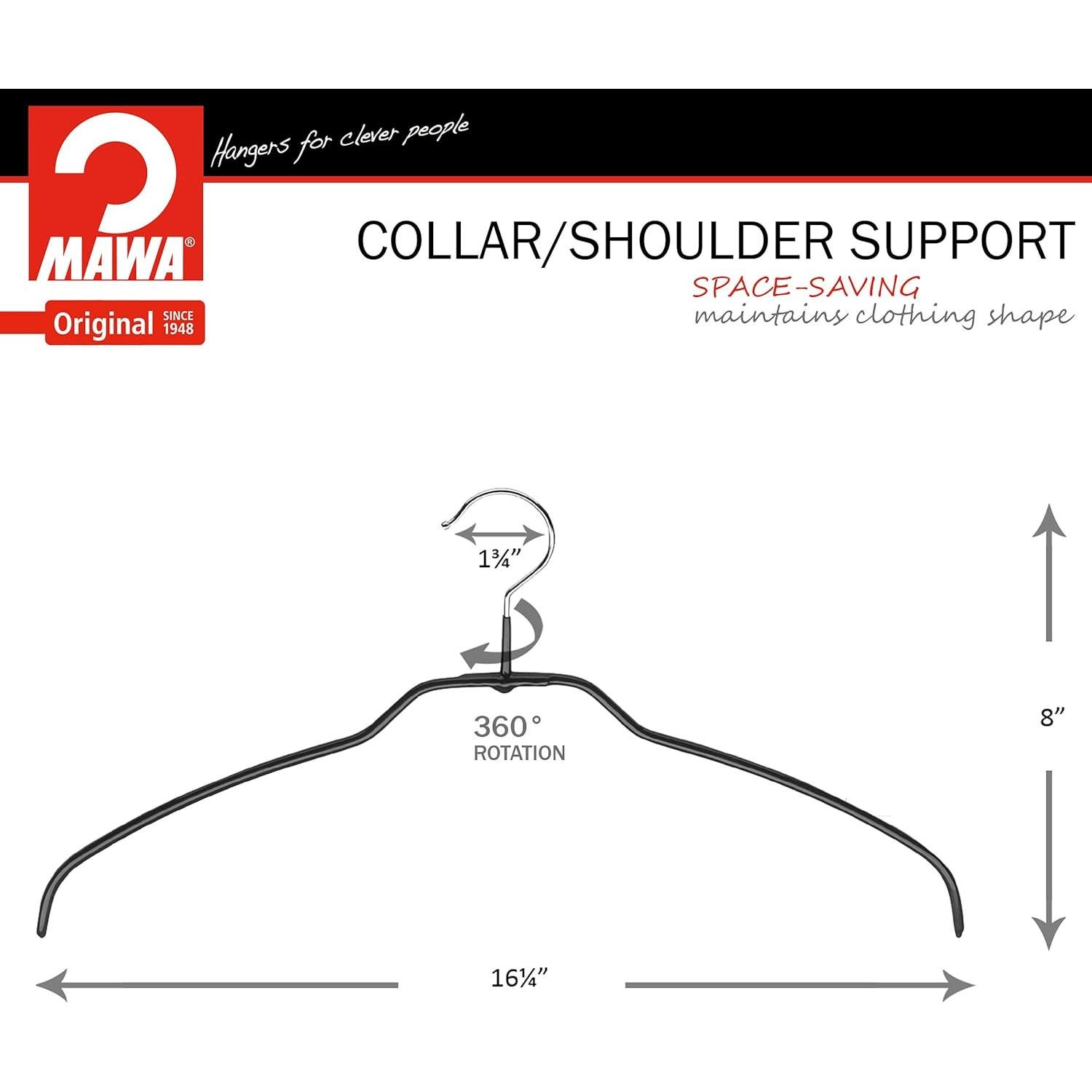 Perchas Antideslizantes MAWA Silhouette Ultra Delgadas 4 Pzas