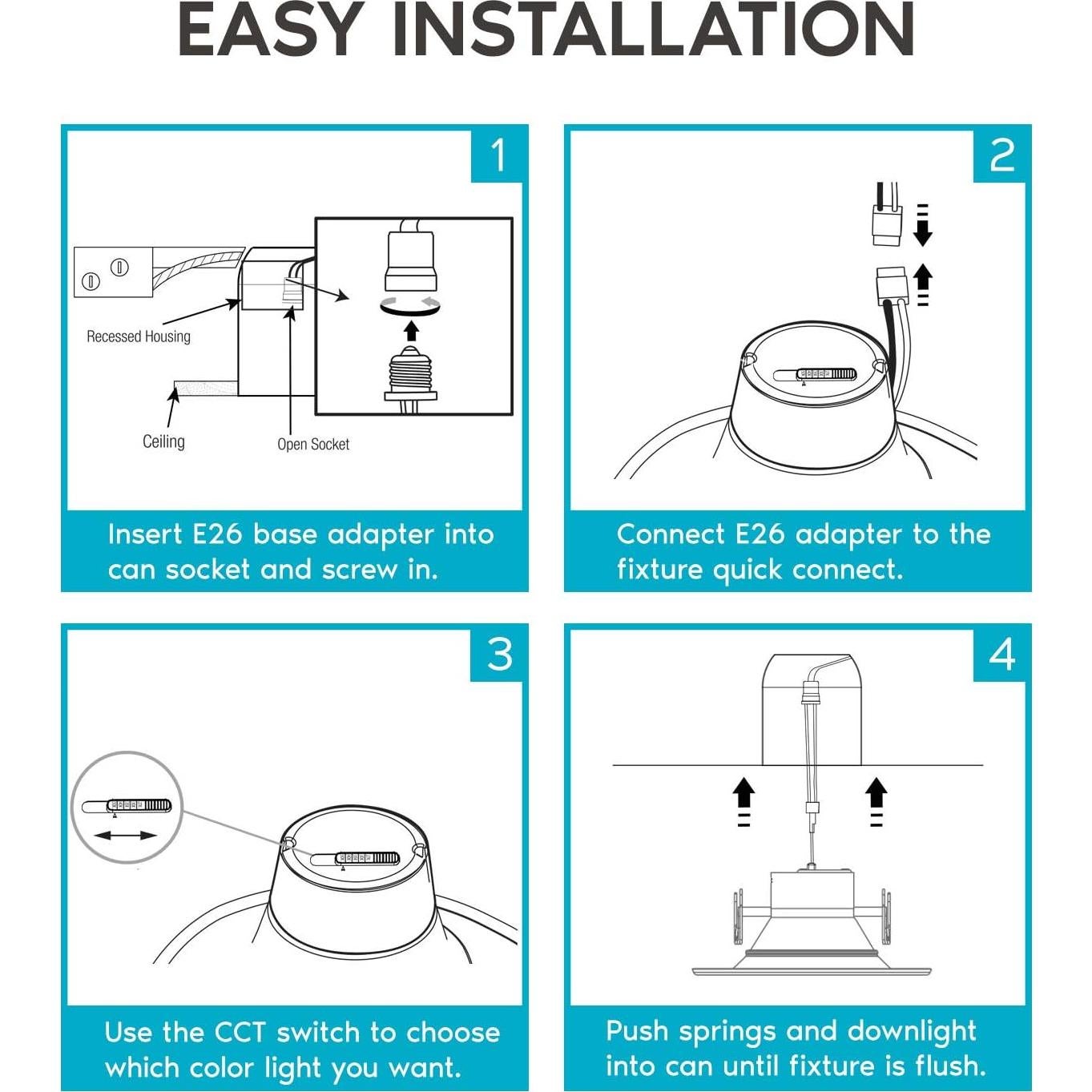 Downlight LED Luxrite 14W 5/6" Dimmable 1100 Lúmenes