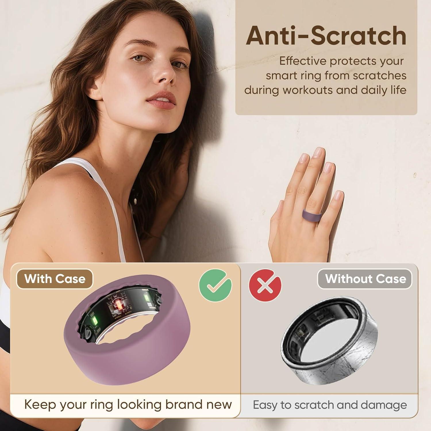 Cubierta de Silicona Anti-Rasguños para Oura Ring Gen 4/3 - 10 Piezas