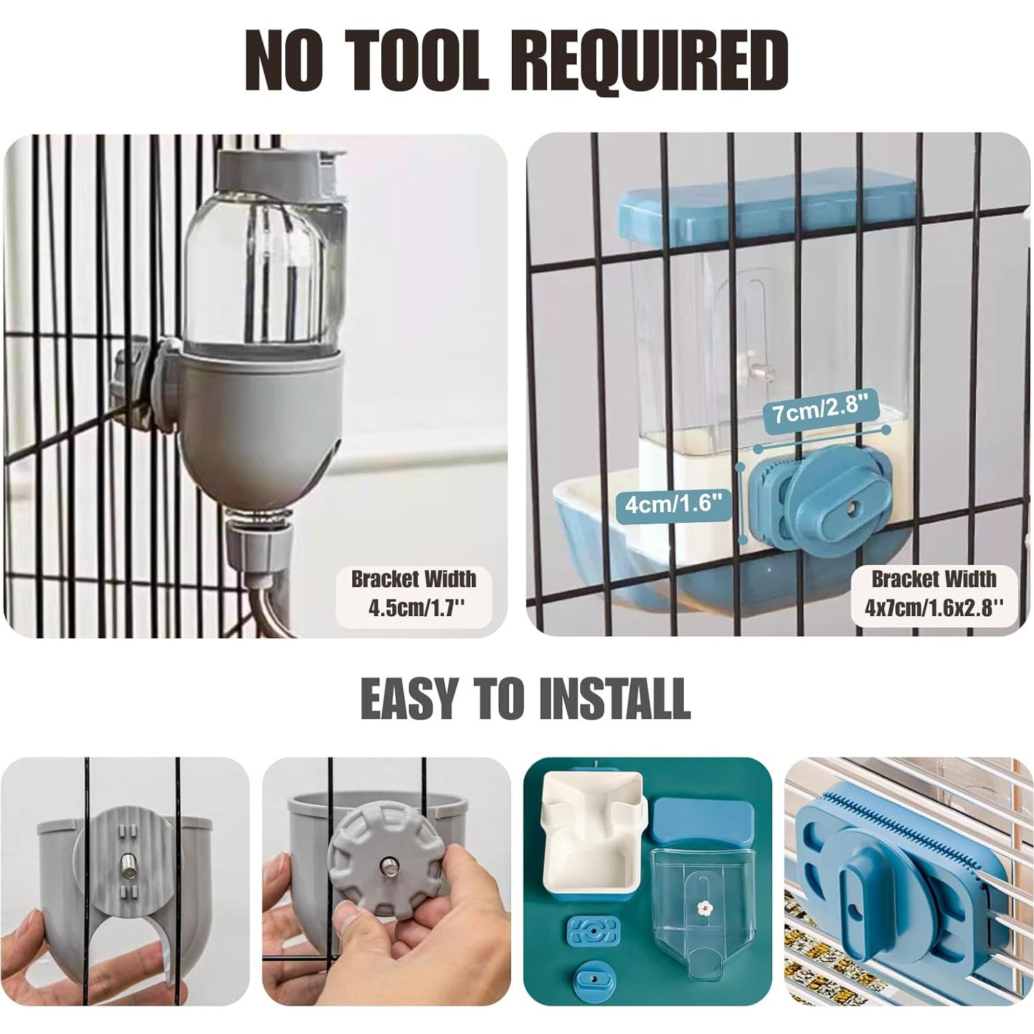 Dispensador Automático de Comida y Agua TOKAYIFE 0.8L Azul