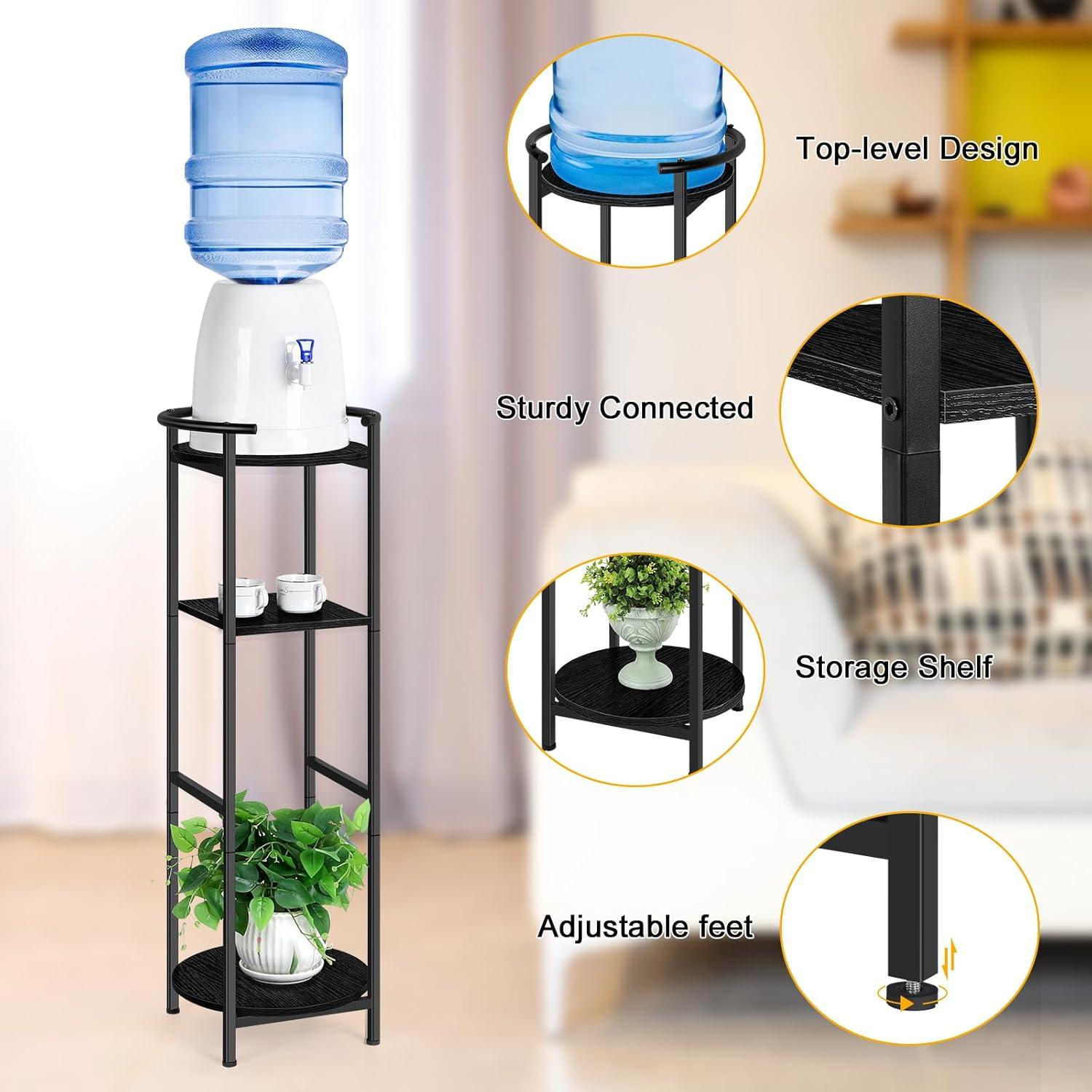 Soporte para dispensador de agua OYEAL 3 niveles 19L negro