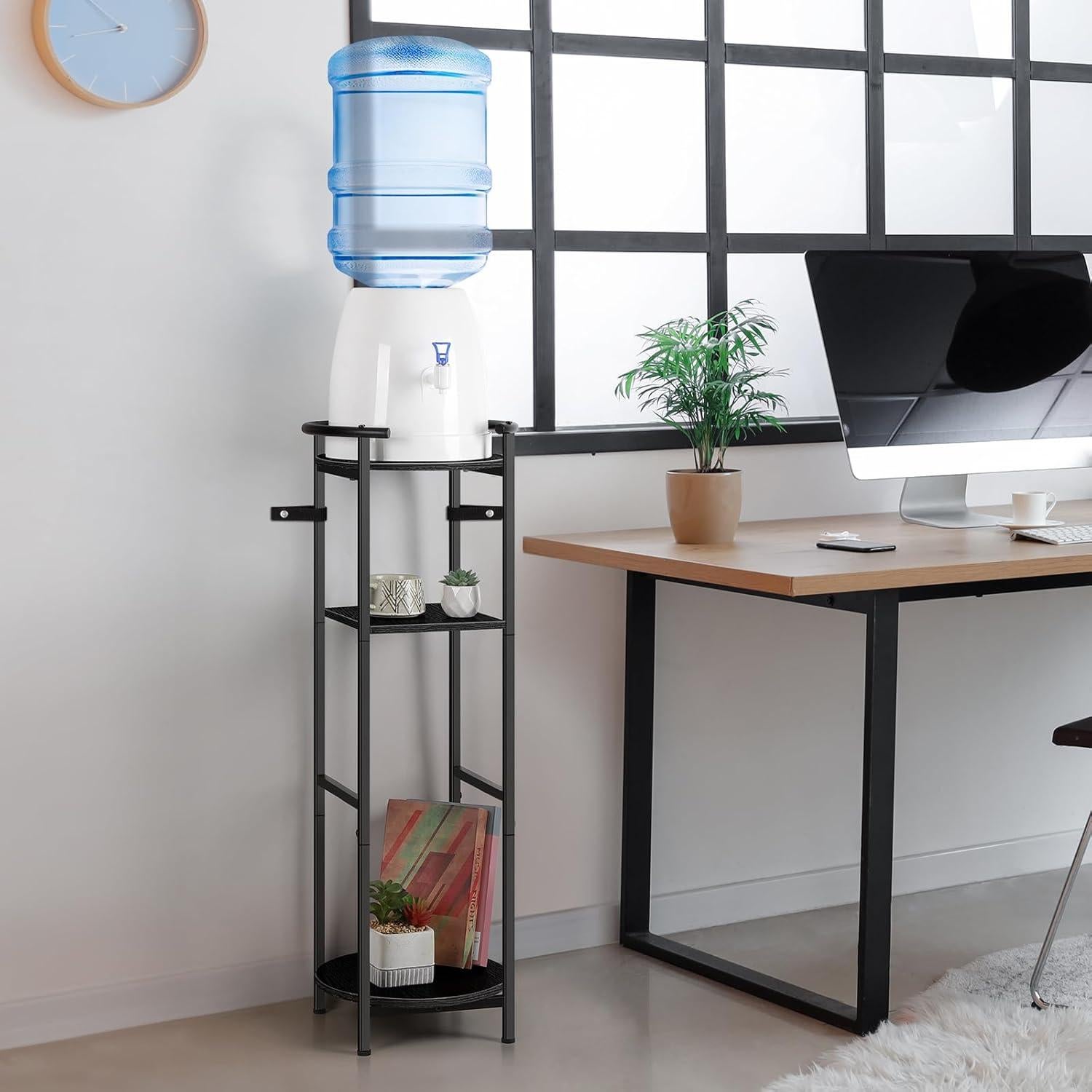 Soporte para dispensador de agua OYEAL 3 niveles 19L negro