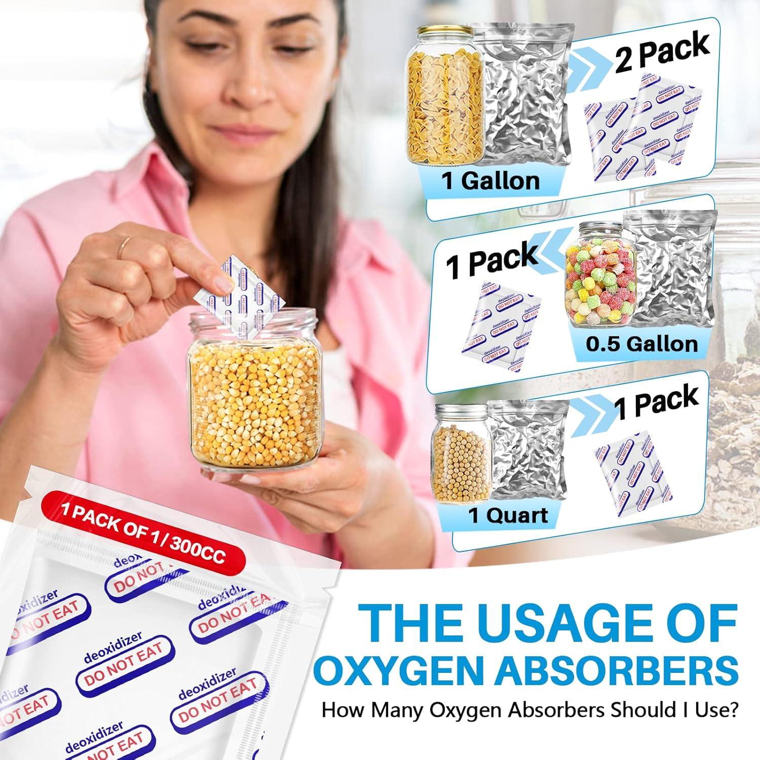 Absorbentes de Oxígeno 300 cc HomArtist - Paquete de 100 Unidades