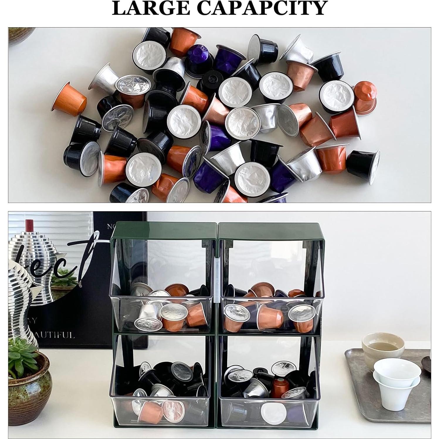 Organizador de Cápsulas de Café NINEWEEN Verde 2 Paquetes