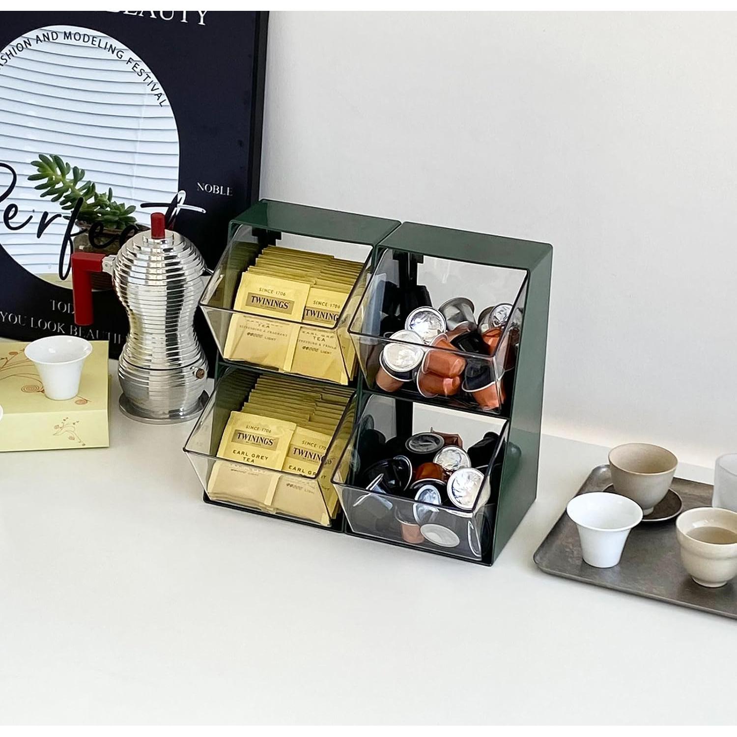 Organizador de Cápsulas de Café NINEWEEN Verde 2 Paquetes