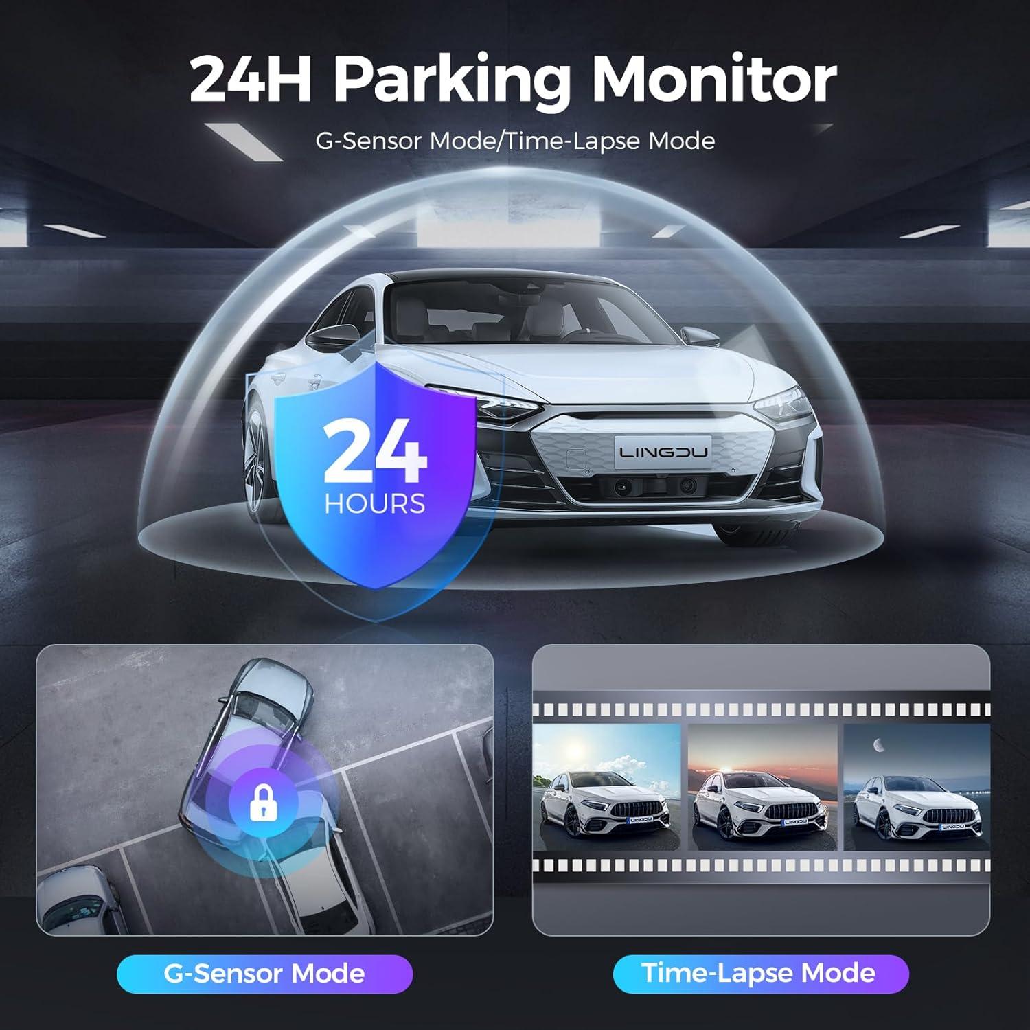 Cámara de Tablero LINGDU D500 4K con WiFi y GPS