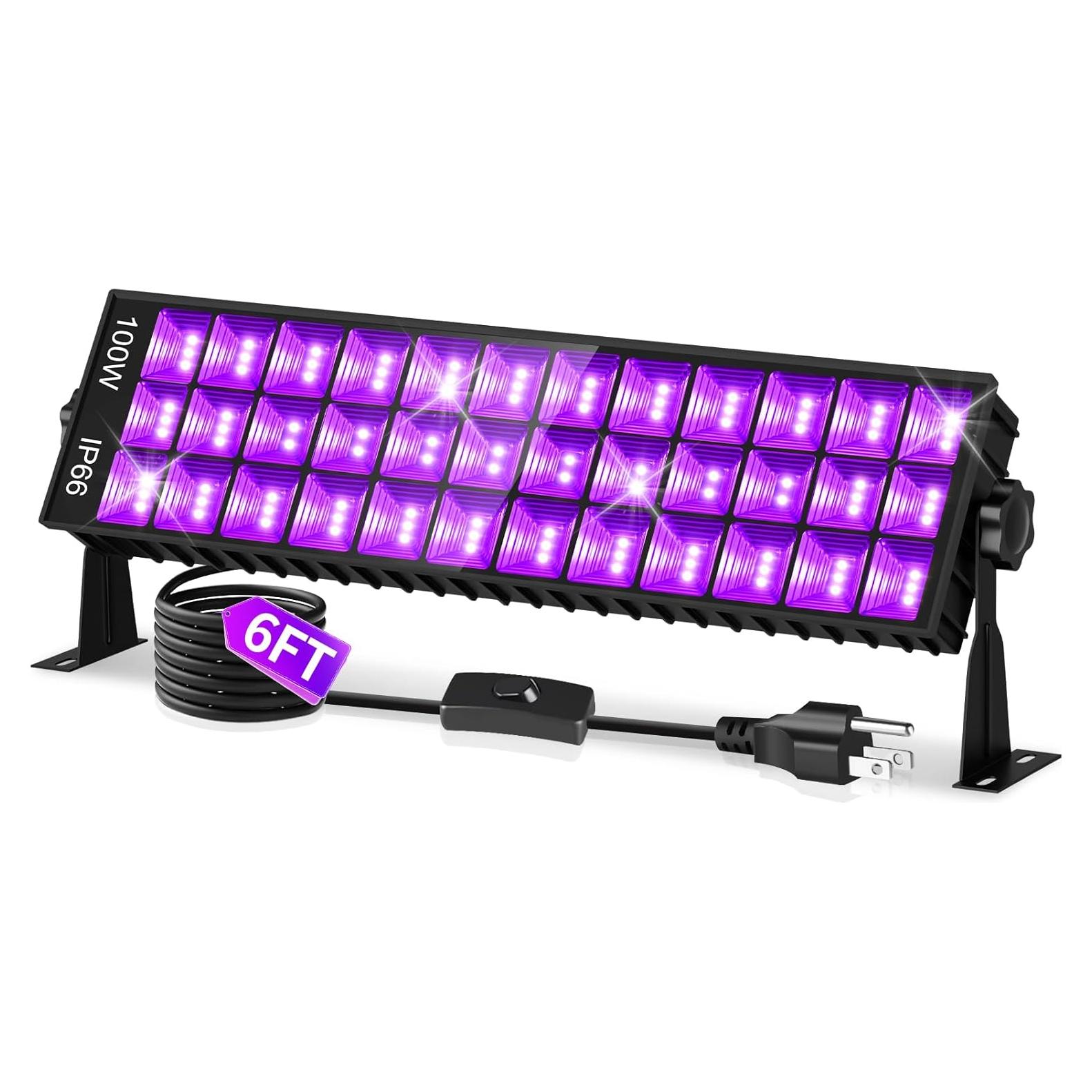 Barra de luz negra LED 100W ISUERFY IP66 a prueba de agua